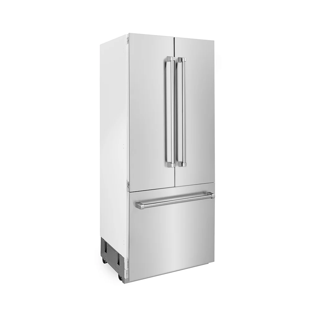 ZLINE 36 in. 19.6 cu. ft. French Door Built-In Bottom Freezer Refrigerator with Water Dispenser and Ice Maker in Stainless Steel (RBIV-304-36) - Image 7