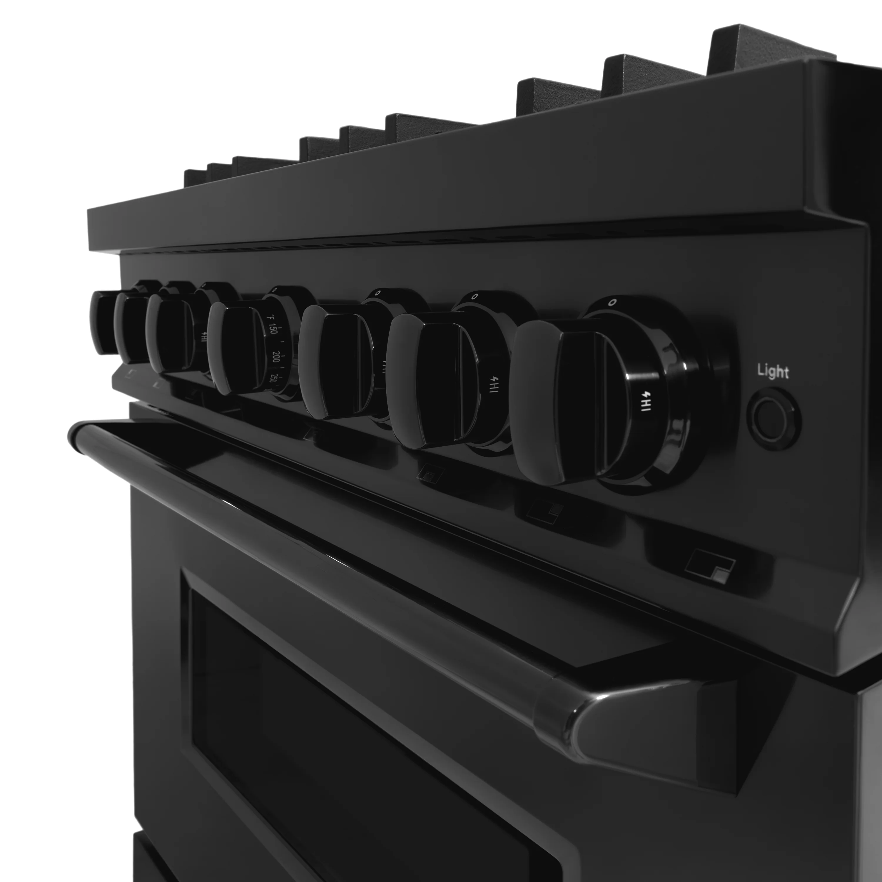 ZLINE 36 in. 5.2 cu. ft. Classic Dual Fuel Range with Gas Cooktop and Electric Convection Oven in Black Stainless Steel with 6 Brass Burners (CDRB-BR-36) - Image 11