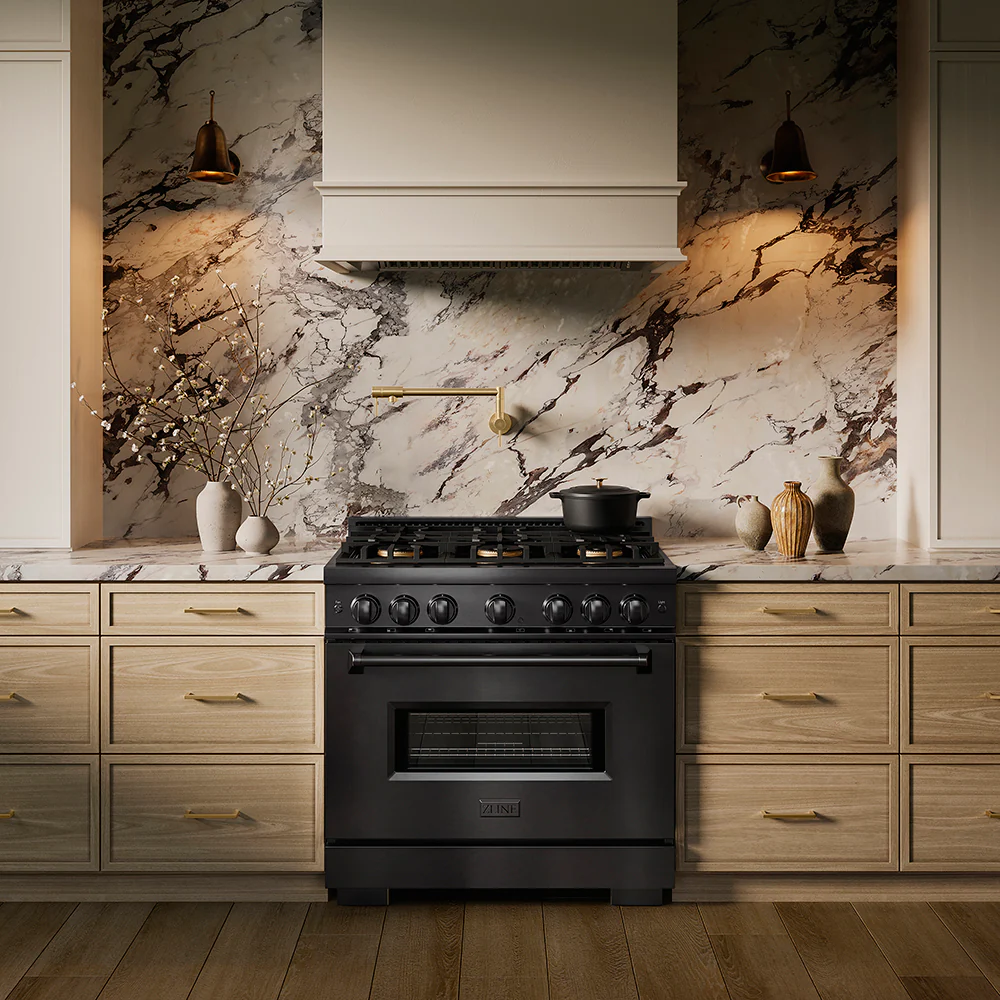 ZLINE 36 in. 5.2 cu. ft. Classic Dual Fuel Range with 6 Burner DuoPro™ Cooktop and Electric Convection Oven in Black Stainless Steel (PCDRB-36) - Image 22