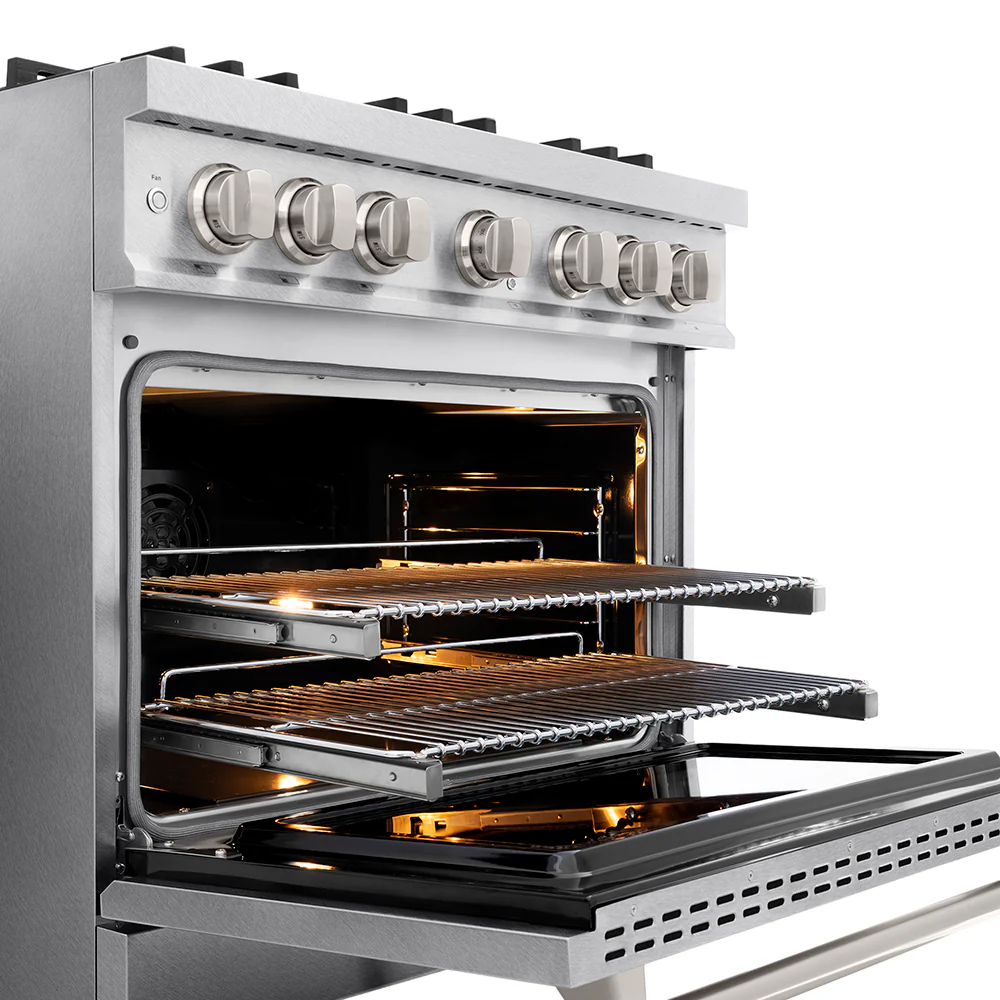 ZLINE 36 in. 5.2 cu. ft. Classic Dual Fuel Range with 6 Burner DuoPro™ Cooktop and Electric Convection Oven in Satin Stainless Steel (PCDRS-36) - Image 19