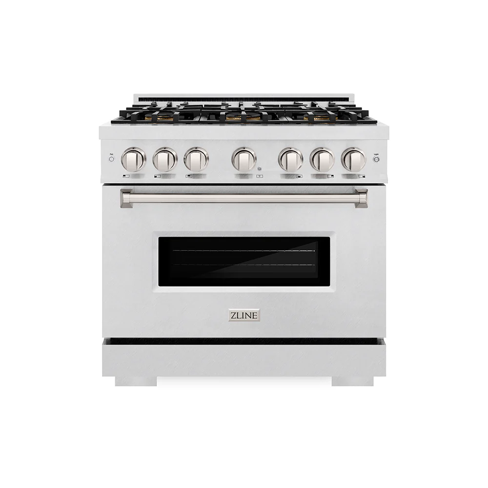 ZLINE 36 in. 5.2 cu. ft. Classic Dual Fuel Range with 6 Burner DuoPro™ Cooktop and Electric Convection Oven in Satin Stainless Steel (PCDRS-36) - Image 7