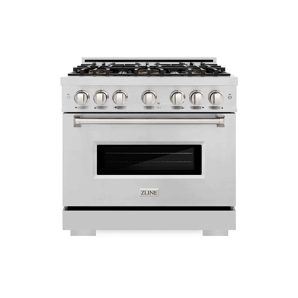 ZLINE 36 in. 5.2 cu. ft. Classic Dual Fuel Range with 6 Burner DuoPro™ Cooktop and Electric Convection Oven in Stainless Steel (PCDR36) - Image 7