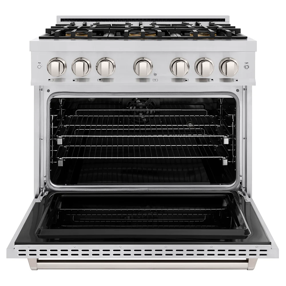 ZLINE 36 in. 5.2 cu. ft. Classic Dual Fuel Range with 6 Burner DuoPro™ Cooktop and Electric Convection Oven in Stainless Steel (PCDR36) - Image 9