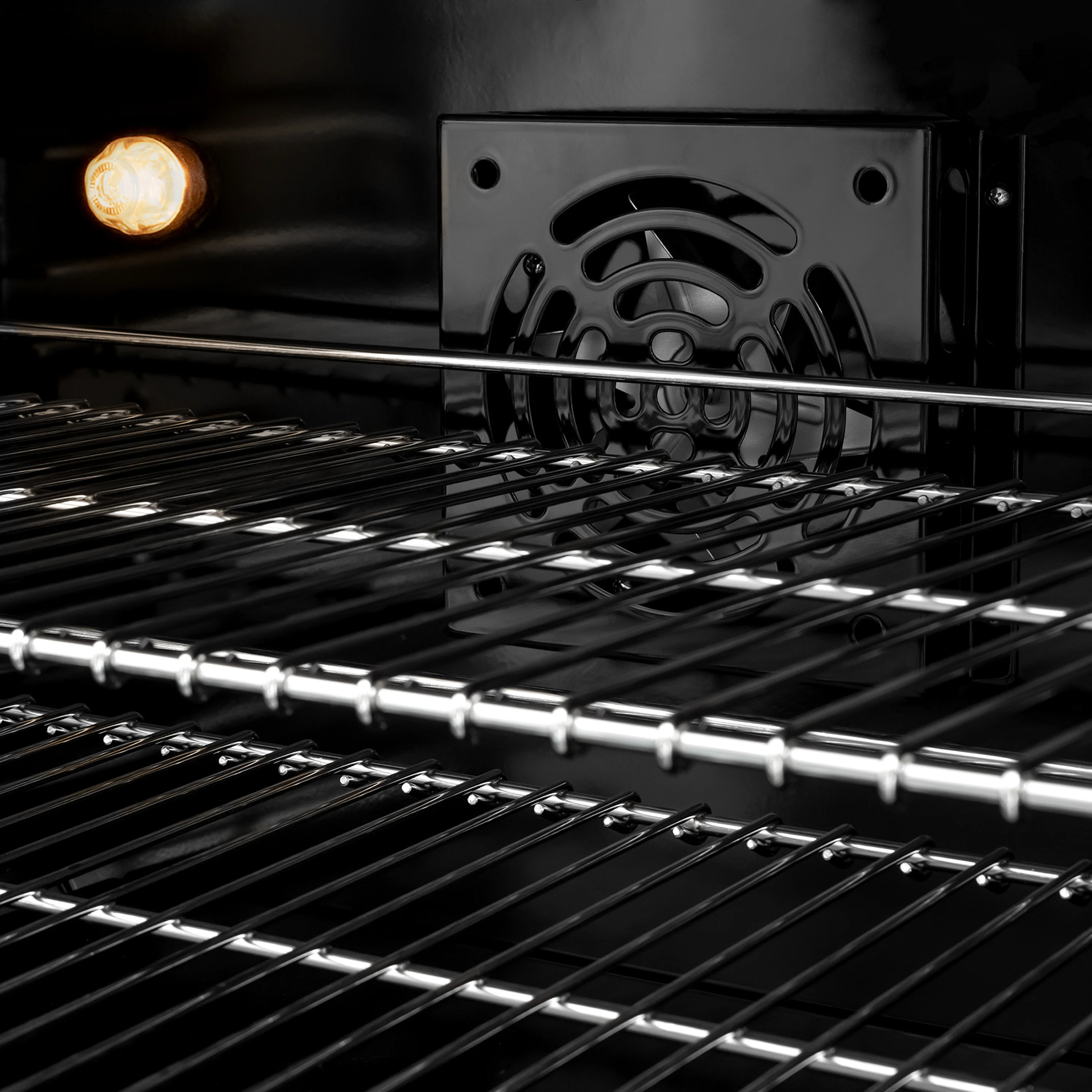 ZLINE 36 in. 5.2 cu. ft. Classic Dual Fuel Range with 6 Burner Gas Cooktop and Electric Convection Oven in Satin Stainless Steel with Black Matte Door (CDRS-BLM-36) - Image 8