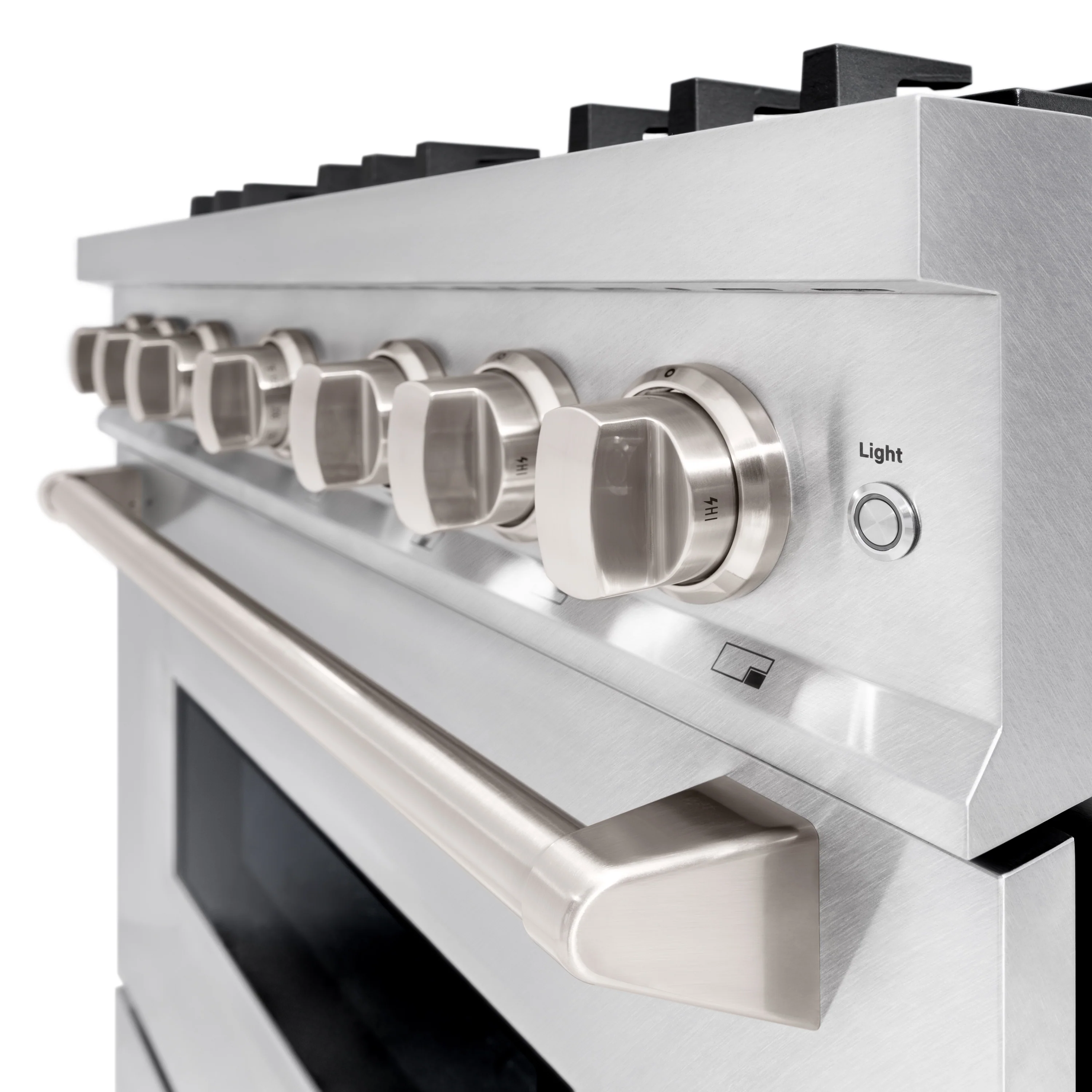 ZLINE 36 in. 5.2 cu. ft. Classic Gas Range with Convection Gas Oven in Satin Stainless Steel with 6 Brass Burners (CGRS-BR-36) - Image 9