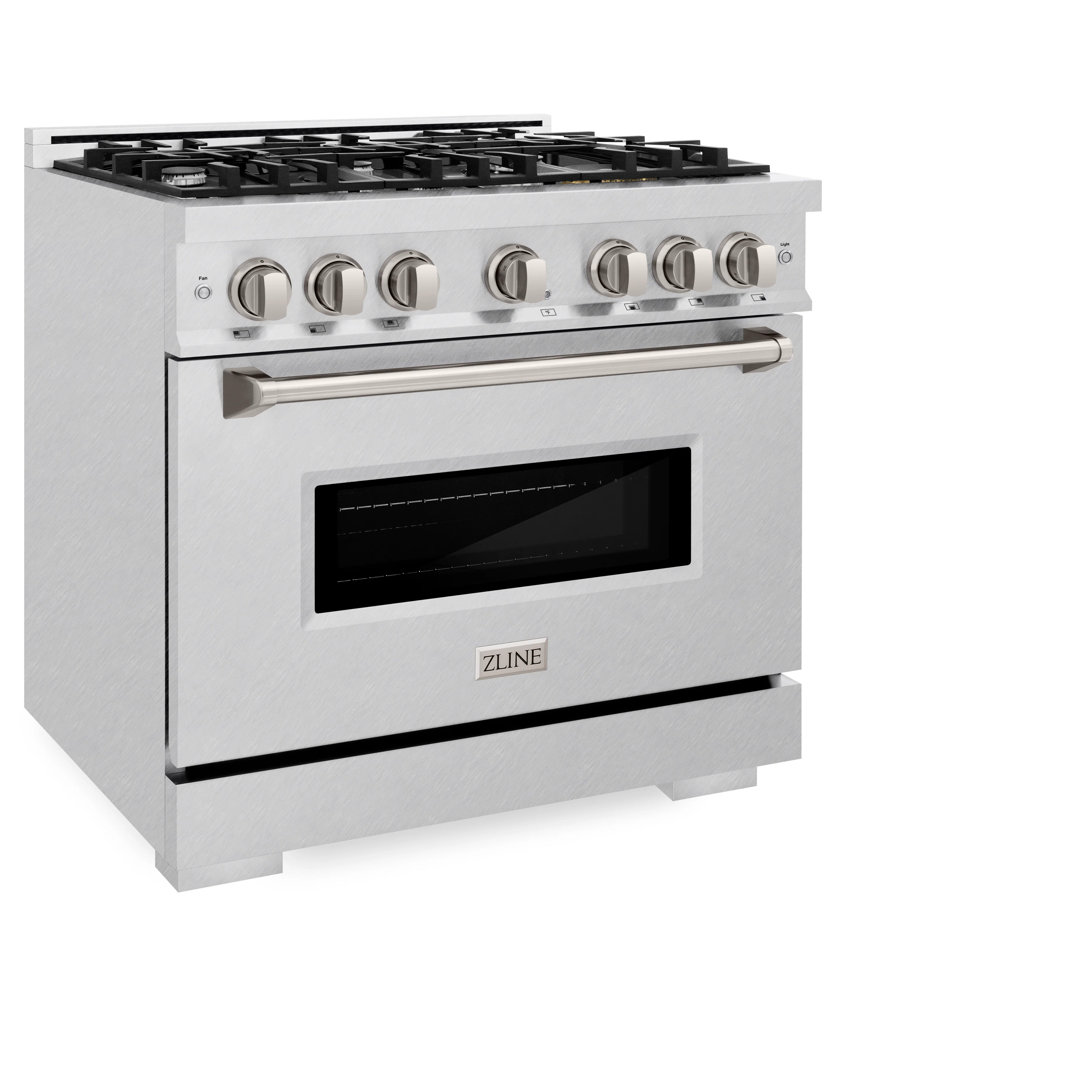 ZLINE 36 in. 5.2 cu. ft. Classic Gas Range with 6 Burner Cooktop and Convection Gas Oven in Satin Stainless Steel (CGRS-36) - Image 5