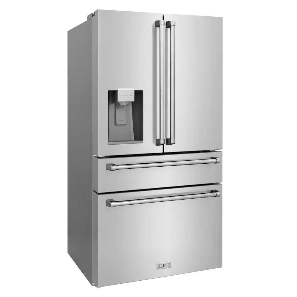 ZLINE 36 in. 21.6 cu. ft. Counter-Depth French Door Refrigerator with Water and Ice Dispenser in Fingerprint-Resistant Stainless Steel (RFM-W-36) - Image 6