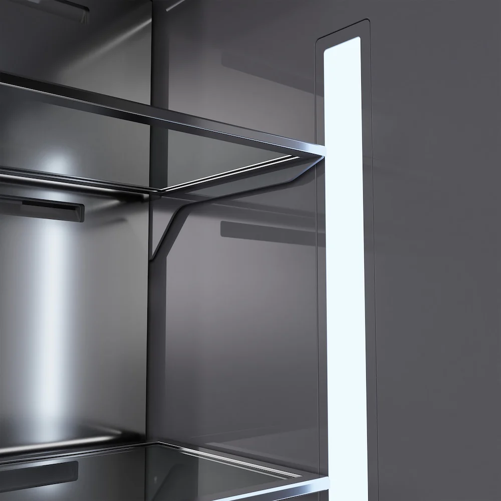 ZLINE 36 in. 19.8 cu. ft. Panel Ready Built-In Bottom Freezer Refrigerator with Water Dispenser and Ice Maker with Graphite Gray Interior, Open Box-Great Condition - Image 11