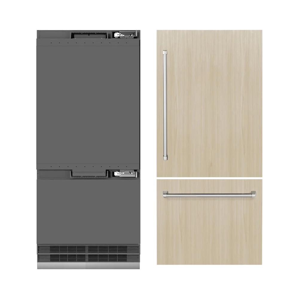 ZLINE 36 in. 19.8 cu. ft. Panel Ready Built-In Bottom Freezer Refrigerator with Water Dispenser and Ice Maker with Graphite Gray Interior, Open Box-Great Condition - Image 6