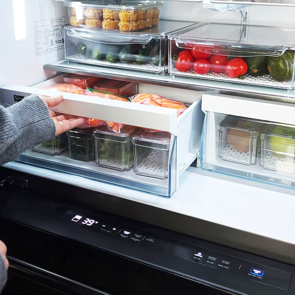 ZLINE 36 in. 21.6 cu. ft. Counter-Depth French Door Refrigerator with Water and Ice Dispenser in Fingerprint-Resistant Black Stainless Steel, Open Box-Good Condition - Image 12