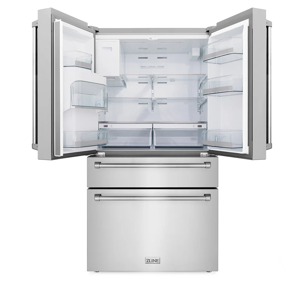 ZLINE 36 in. 21.6 cu. ft. Counter-Depth French Door Refrigerator with Water and Ice Dispenser in Fingerprint-Resistant Stainless Steel, Open Box-Good Condition - Image 3