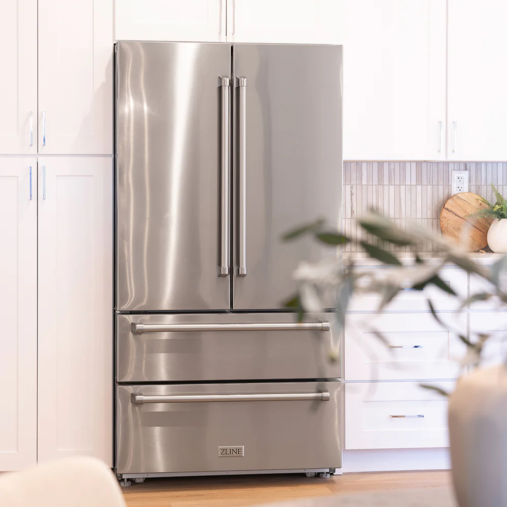 ZLINE 36 in. 22.5 cu. ft. Counter-Depth French Door Refrigerator with Ice Maker in Fingerprint-Resistant Stainless Steel, Open Box-Good Condition - Image 19
