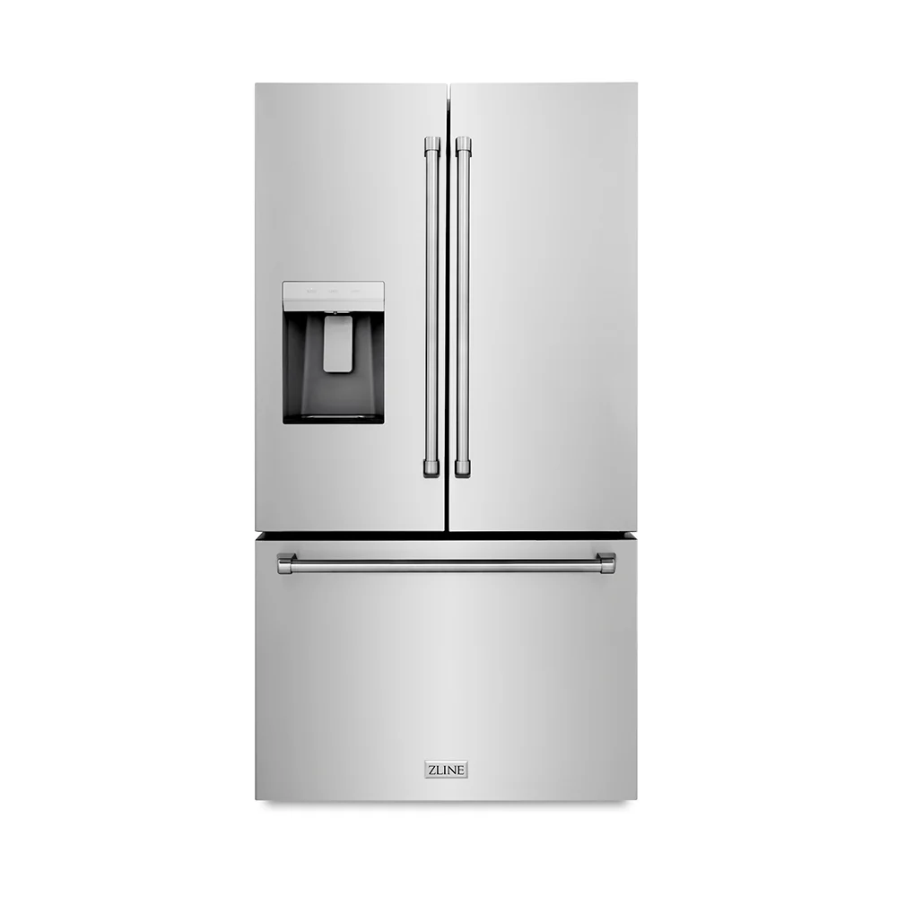 ZLINE 36 in. 28.9 cu. ft. Standard-Depth French Door External Water Dispenser Refrigerator with Dual Ice Maker in Fingerprint-Resistant Stainless Steel, Open Box-Great Condition - Image 3