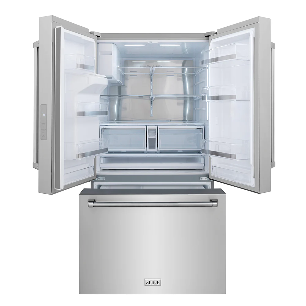 ZLINE 36 in. 28.9 cu. ft. Standard-Depth French Door External Water Dispenser Refrigerator with Dual Ice Maker in Fingerprint-Resistant Stainless Steel, Open Box-Great Condition - Image 5