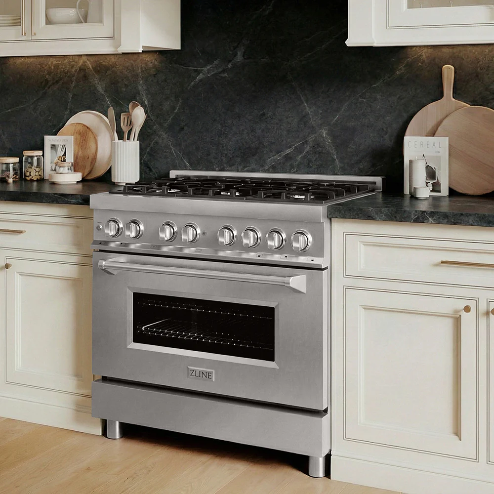 ZLINE 36 in. 4.6 cu. ft. Legacy Dual Fuel Range with 6 Burner Gas Cooktop and Electric Convection Oven in Stainless Steel, Open Box-Great Condition - Image 19