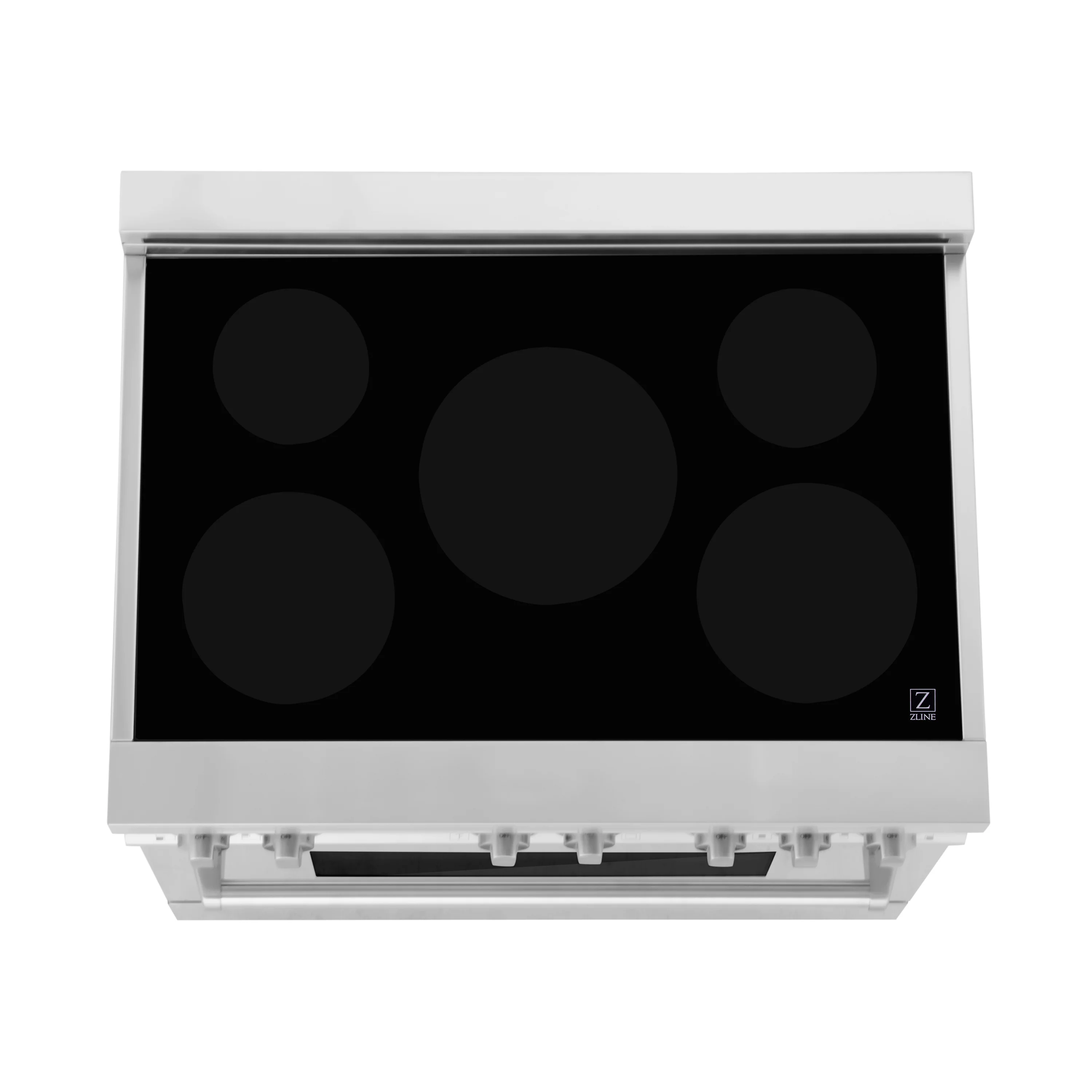 ZLINE 36 in. 4.6 cu. ft. Legacy Induction Range with 5 Element Cooktop and Electric Oven in Stainless Steel and Black Matte Door, Open Box-Great Condition - Image 2