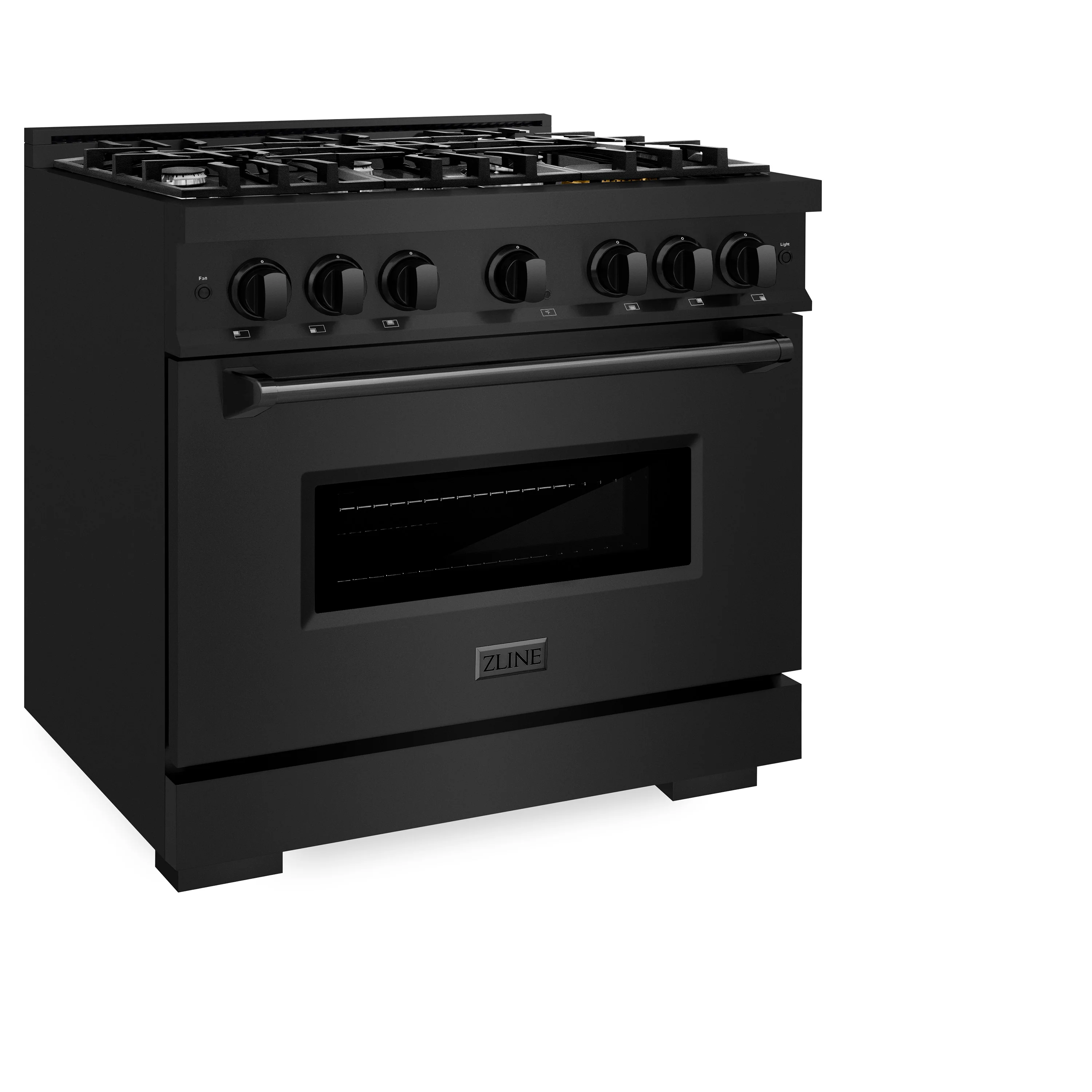 ZLINE 36 in. 5.2 cu. ft. Classic Dual Fuel Range with 6 Burner Gas Cooktop and Electric Convection Oven in Black Stainless Steel, Open Box-Great Condition - Image 6
