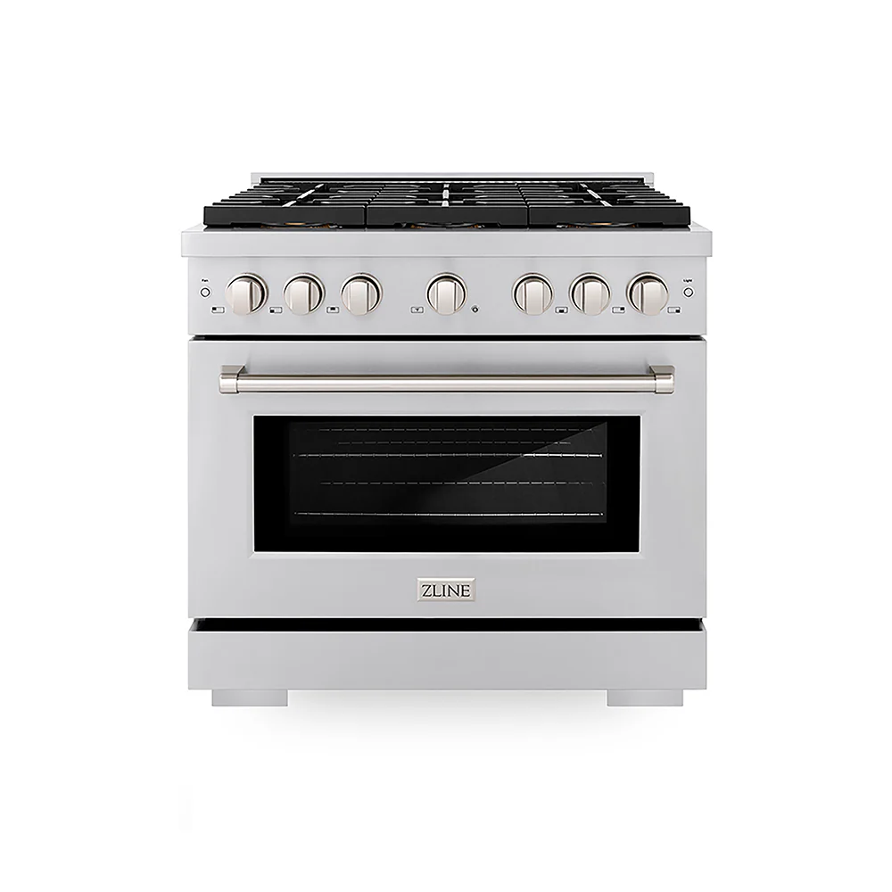 ZLINE 36 in. 5.2 cu. ft. Paramount Dual Fuel Range with 6 Burner DuoPro™ Cooktop and Electric Convection Oven in Stainless Steel, Open Box-Good Condition - Image 4