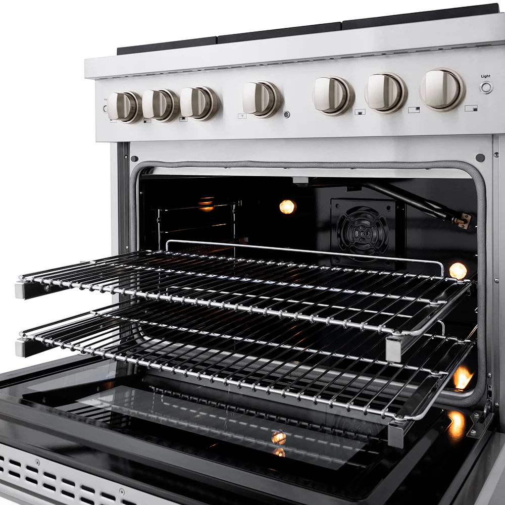 ZLINE 36 in. 5.2 cu. ft. Paramount Gas Range with 6 Burner Cooktop and Convection Gas Oven in Stainless Steel, Open Box-Good Condition - Image 9