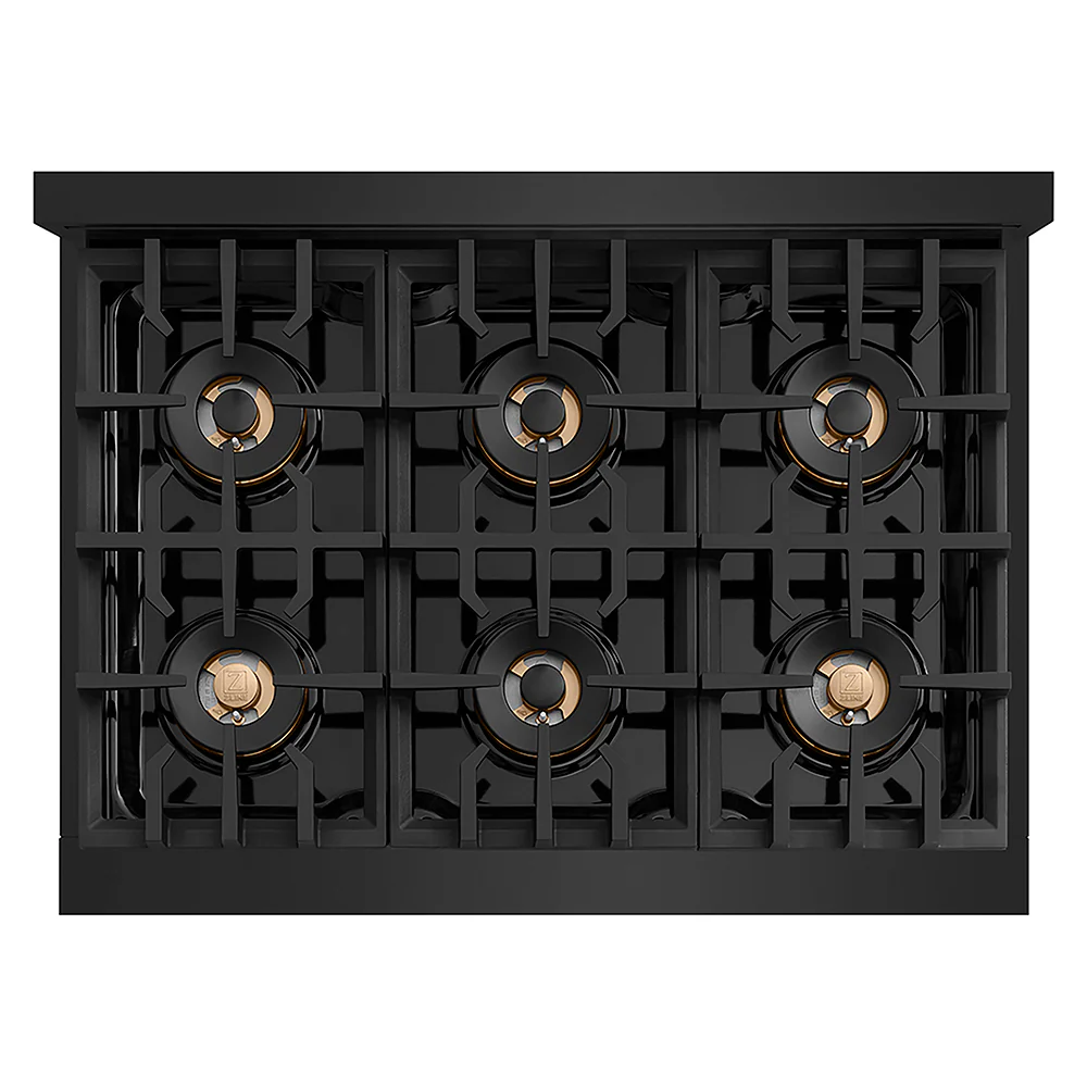 ZLINE 36 in. Classic Gas Rangetop with 6 Burner DuoPro™ Cooktop in Black Stainless Steel, Open Box-Great Condition - Image 2