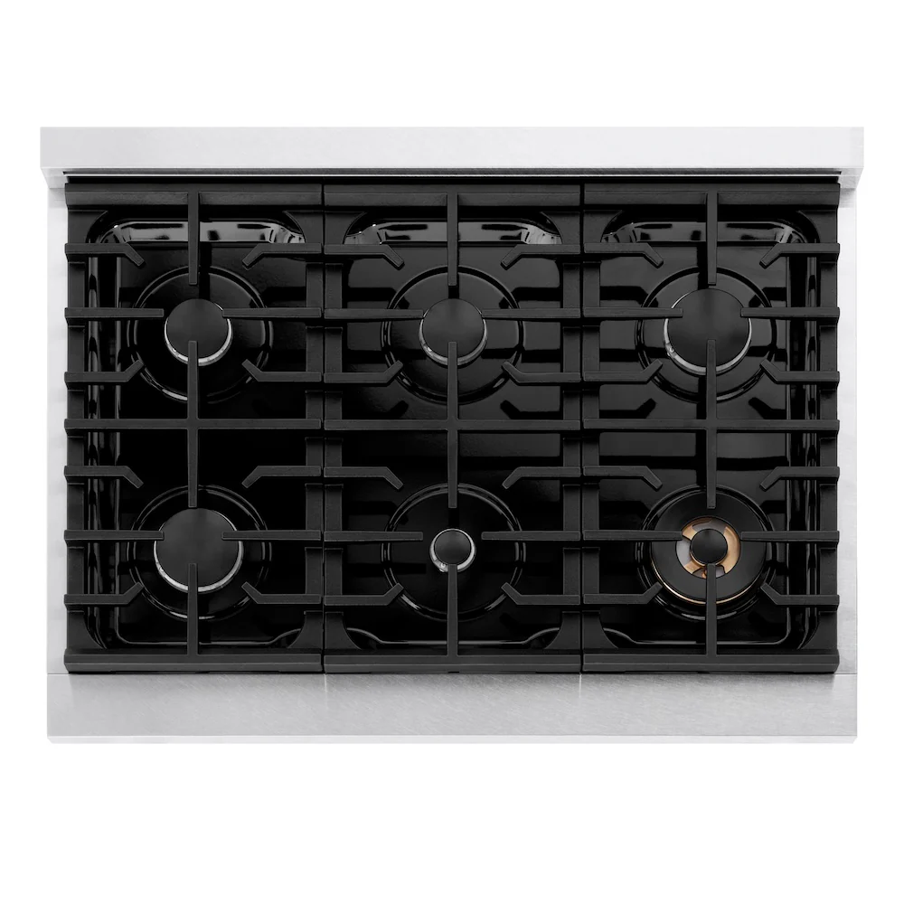 ZLINE 36 in. Paramount Gas Rangetop with 6 Burners and Porcelain Cooktop in Satin Stainless Steel, Open Box-Great Condition - Image 2