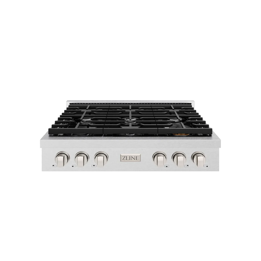 ZLINE 36 in. Paramount Gas Rangetop with 6 Burners and Porcelain Cooktop in Satin Stainless Steel, Open Box-Great Condition - Image 3