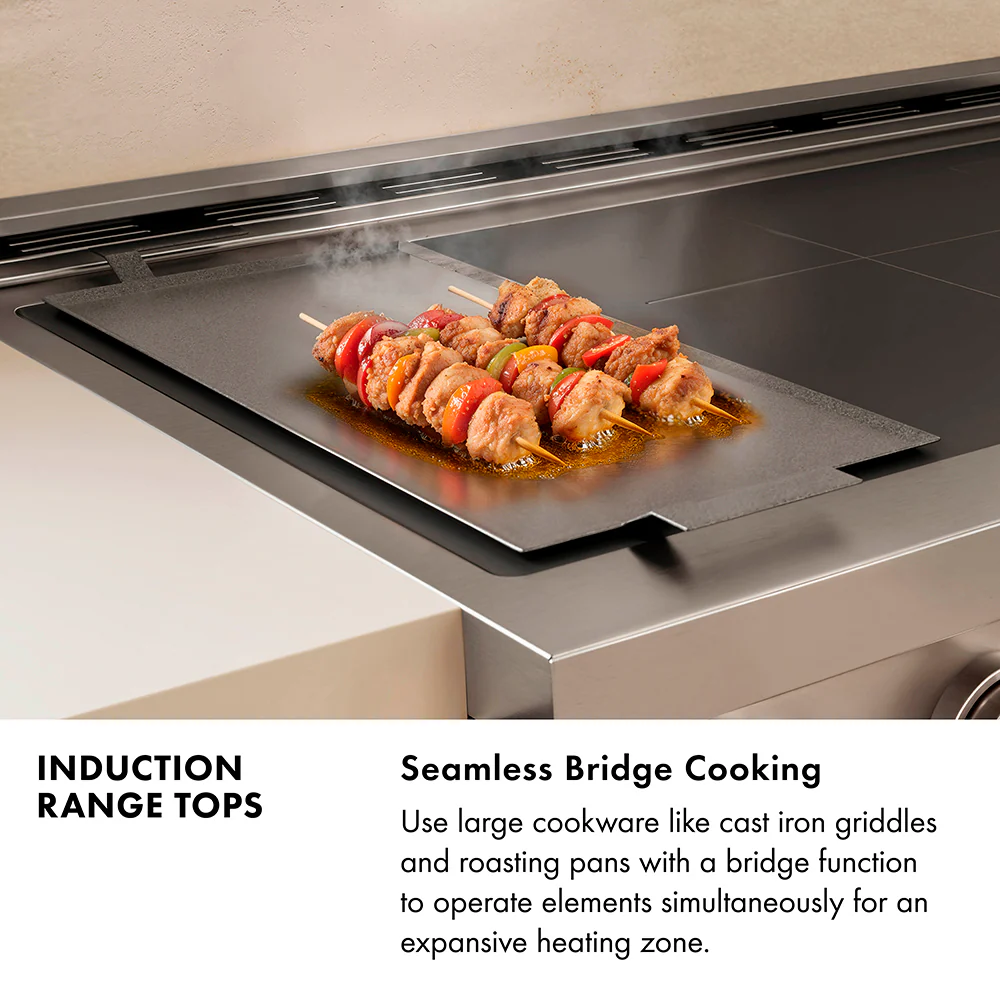 ZLINE 36 in. Paramount Induction Rangetop with 5 Element Cooktop in Satin Stainless Steel (SINRTS-36) - Image 4