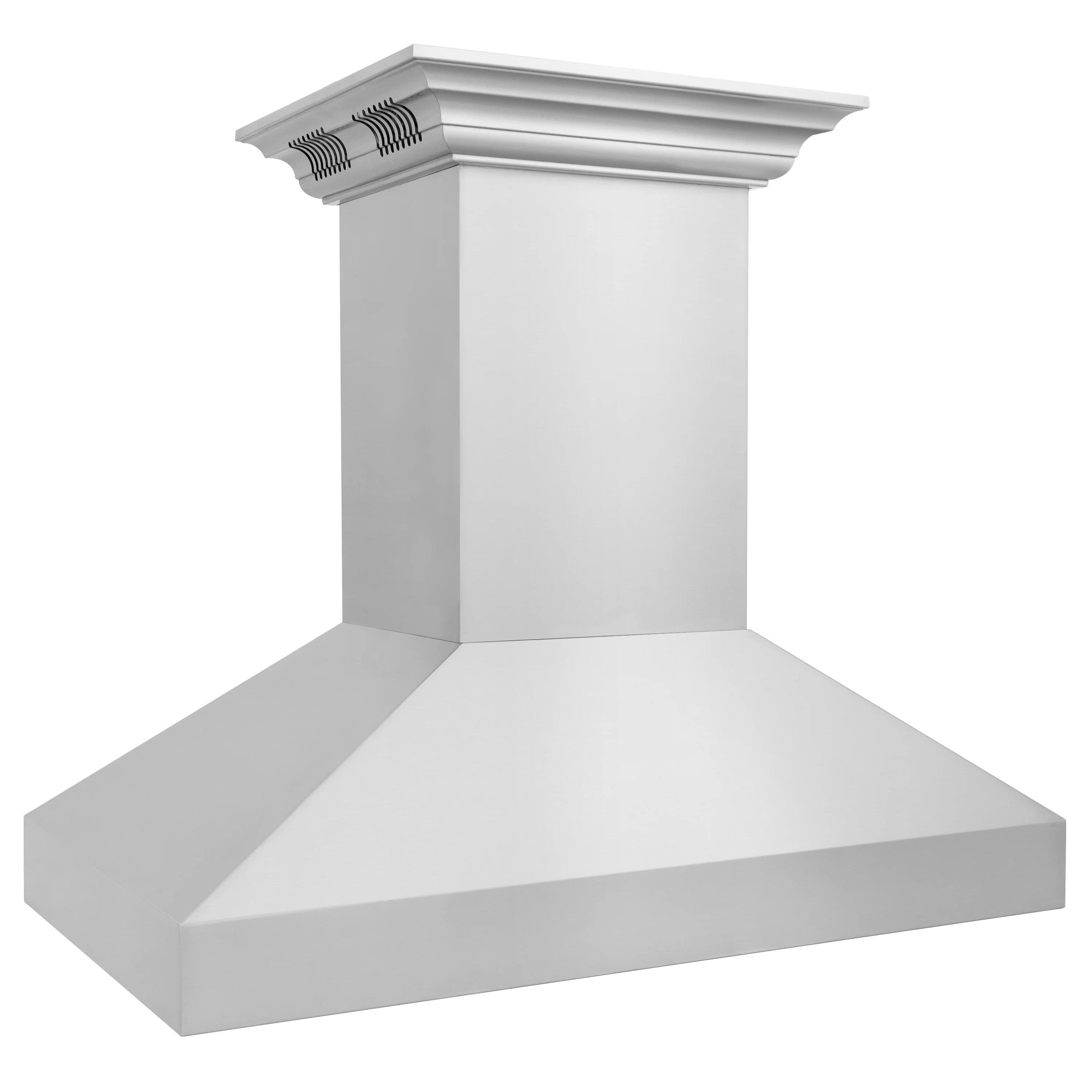 36 in. ZLINE CrownSound™ Ducted Vent Island Mount Range Hood in Stainless Steel with Built-in Bluetooth Speakers (597iCRN-BT-36) - Image 4