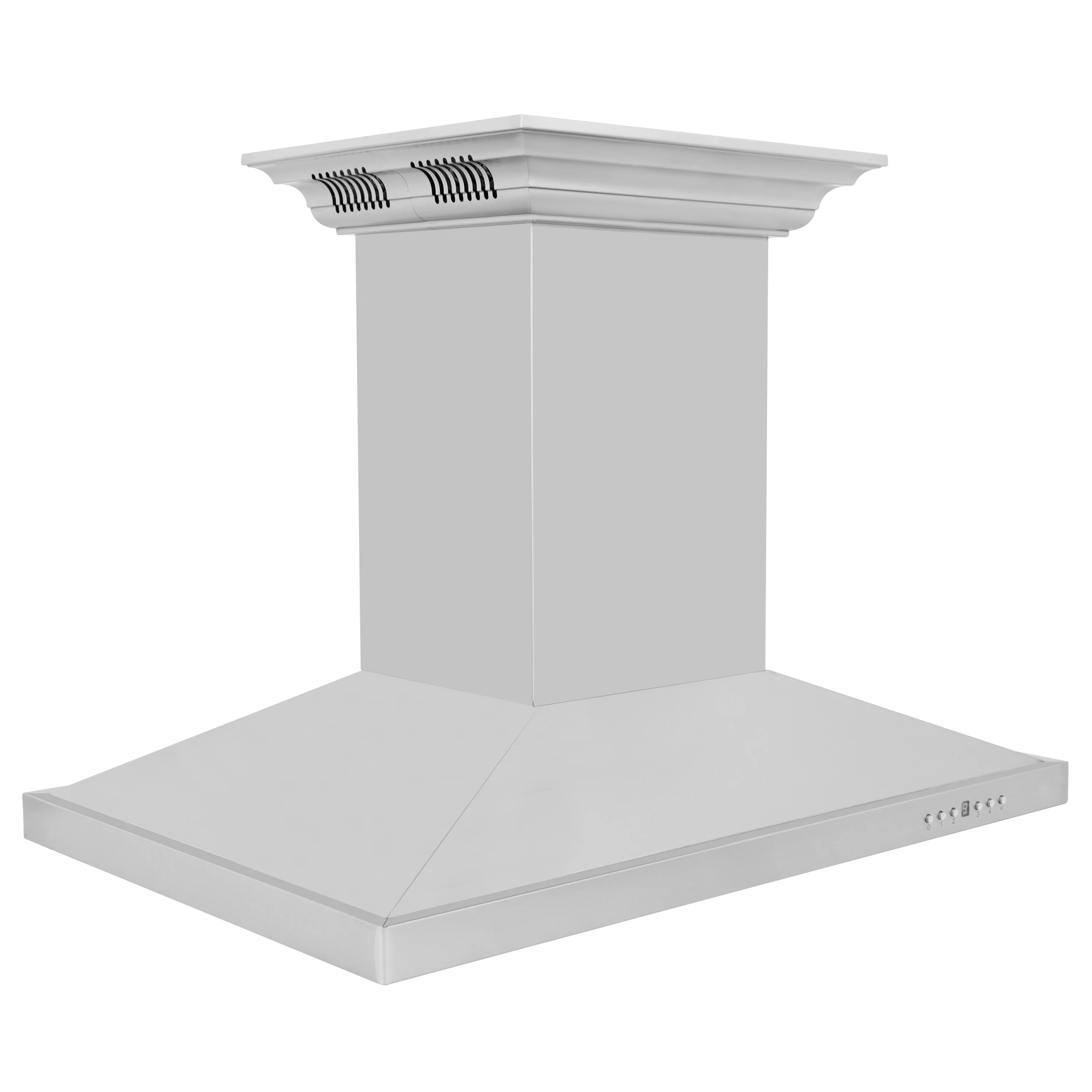 36" ZLINE CrownSound™Ducted Vent Island Mount Range Hood in Stainless Steel with Built-in Bluetooth Speakers (GL2iCRN-BT-36) - Image 8