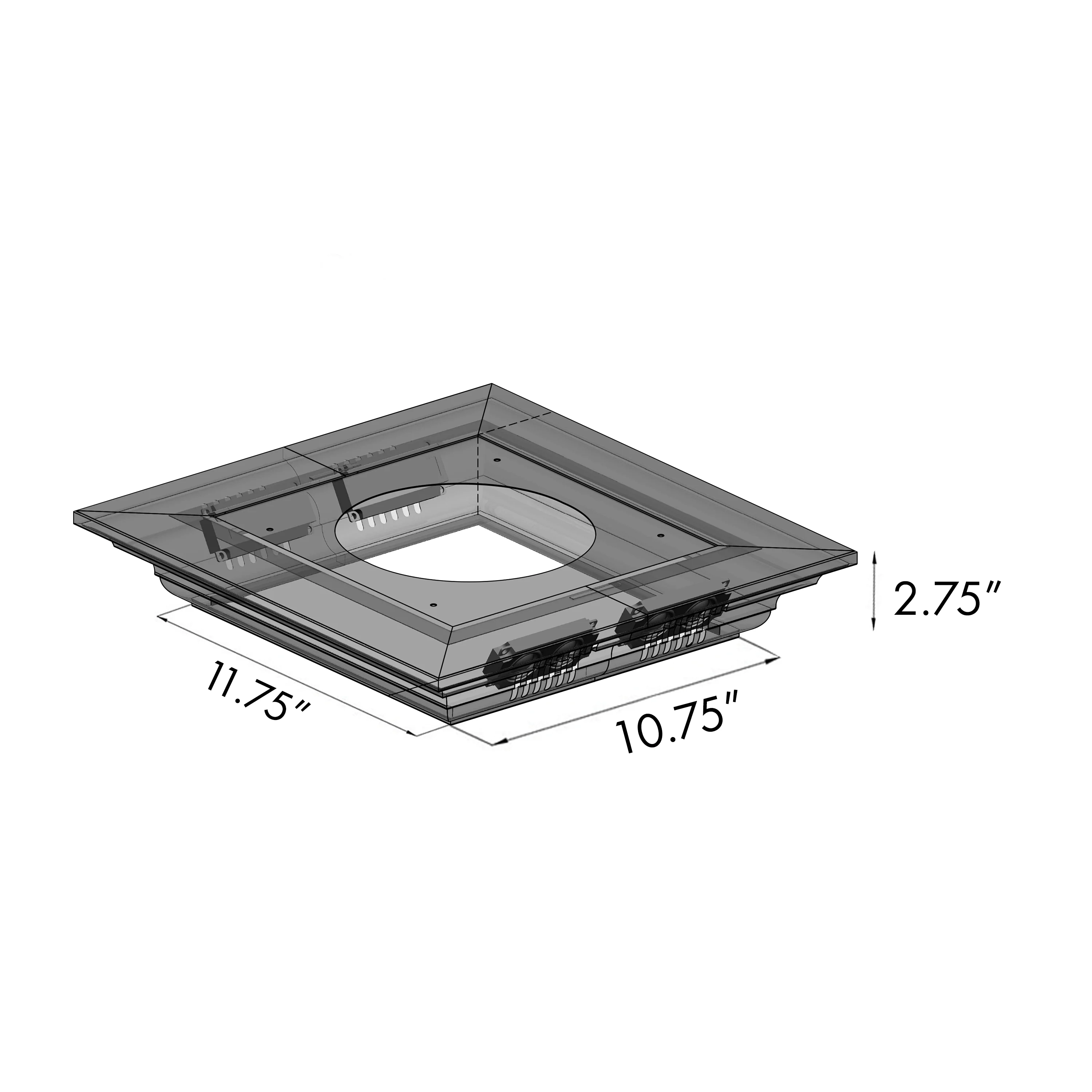 36" ZLINE CrownSound™Ducted Vent Island Mount Range Hood in Stainless Steel with Built-in Bluetooth Speakers (GL9iCRN-BT-36) - Image 15
