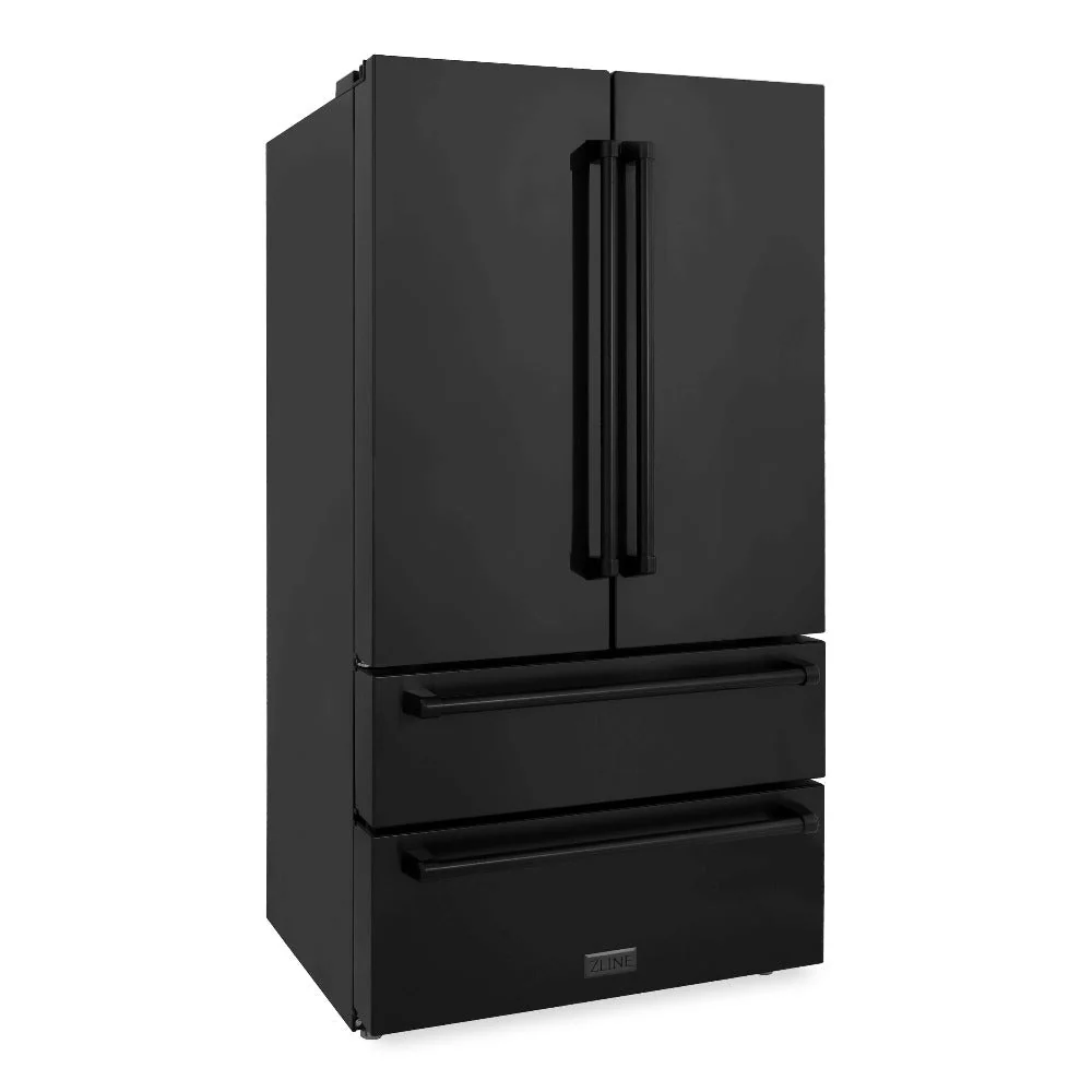 ZLINE Kitchen Package with Black Stainless Steel Refrigerator, 36 in. Dual Fuel Range, Range Hood, and Microwave Drawer (4KPR-RABRH36-MW) - Image 13