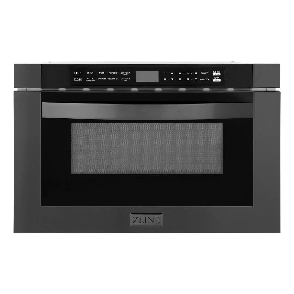 ZLINE Kitchen Package with Black Stainless Steel Refrigerator, 36 in. Dual Fuel Range, Range Hood, and Microwave Drawer (4KPR-RABRH36-MW) - Image 6