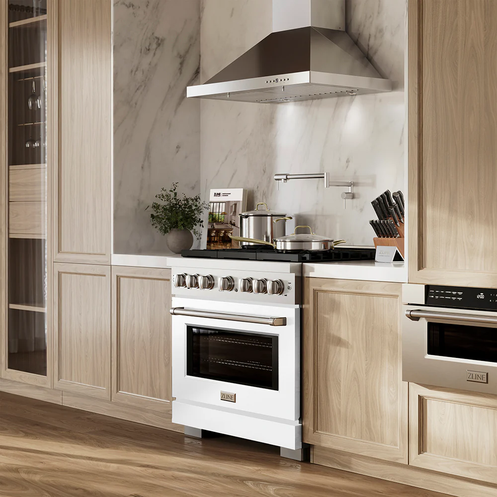 ZLINE 36 in. 5.2 cu. ft. Paramount Gas Range with 6 Burner DuoPro™ Cooktop and Convection Gas Oven with White Matte Door (PSGR-WM-36) - Image 3