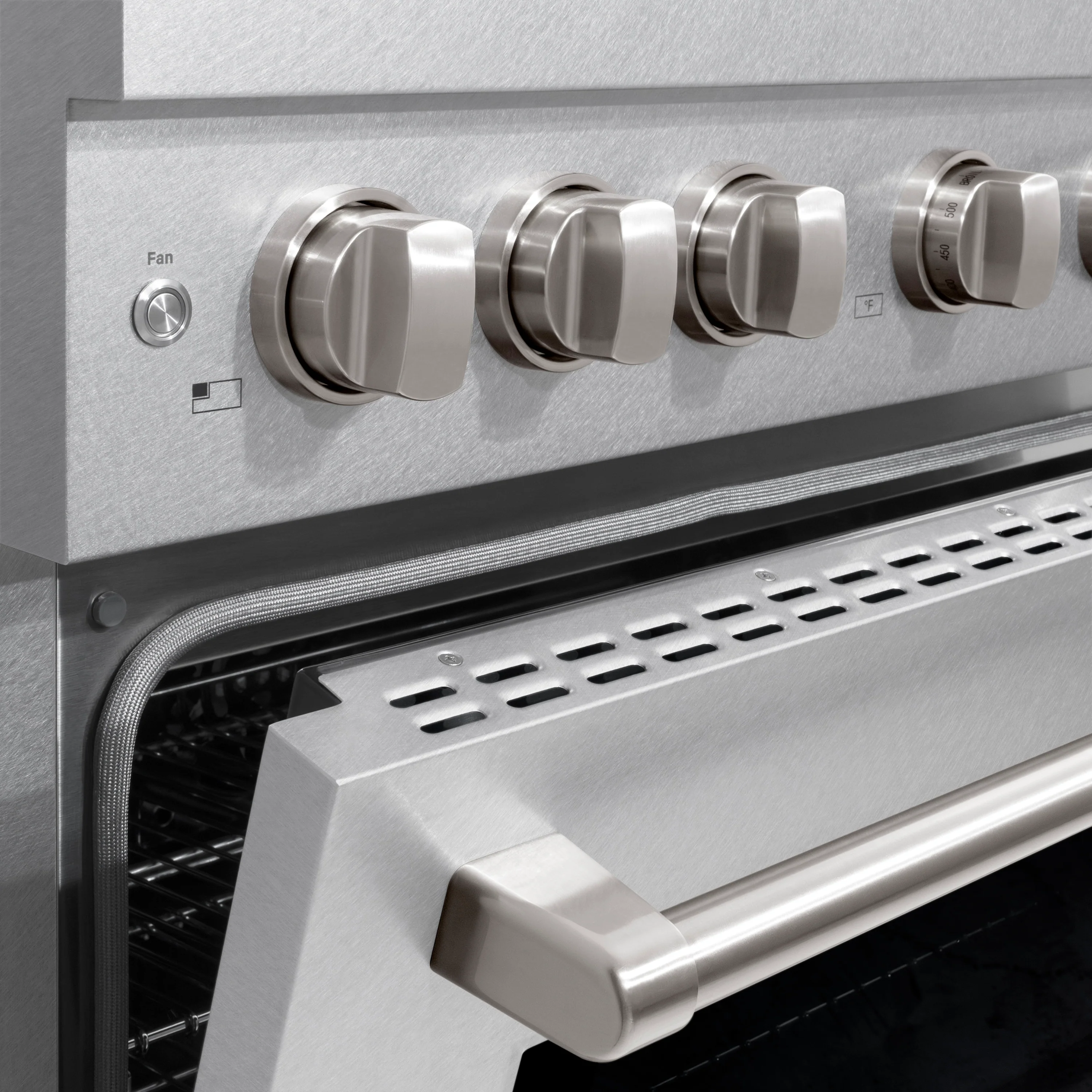 ZLINE 36 in. 5.2 cu. ft. Paramount Gas Range with 6 burner Cooktop and Convection Gas Oven in Satin Stainless Steel (SGRS-36) - Image 9