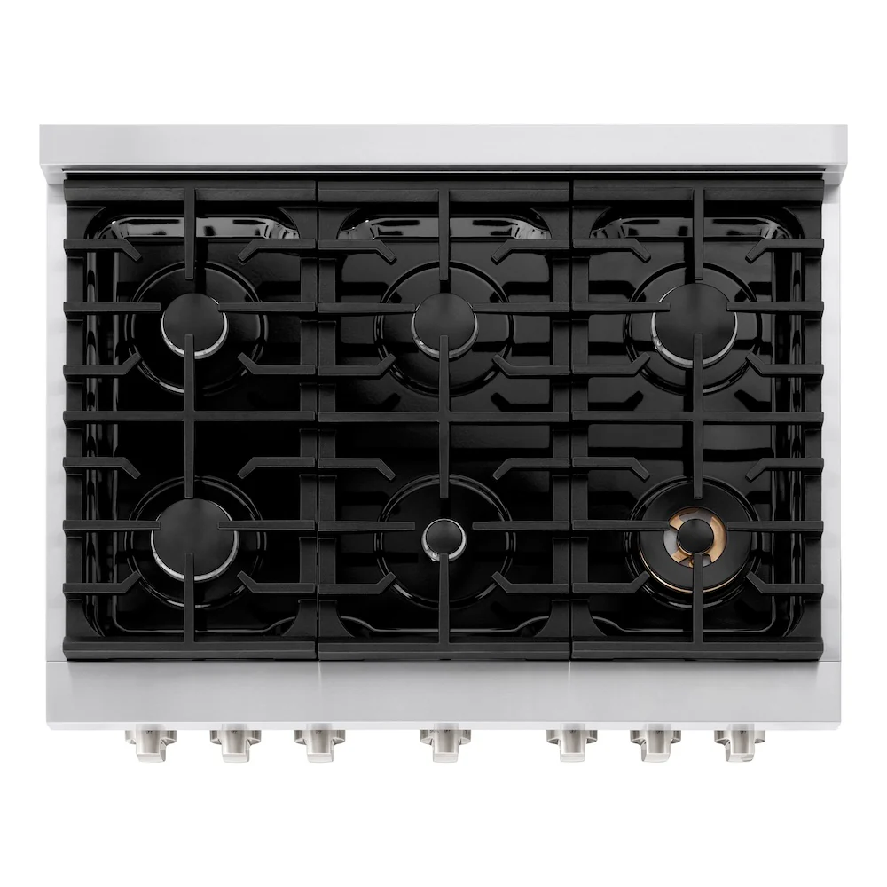 ZLINE 36 in. 5.2 cu. ft. Paramount Gas Range with 6 Burner Cooktop and Convection Gas Oven in Stainless Steel (SGR36) - Image 8