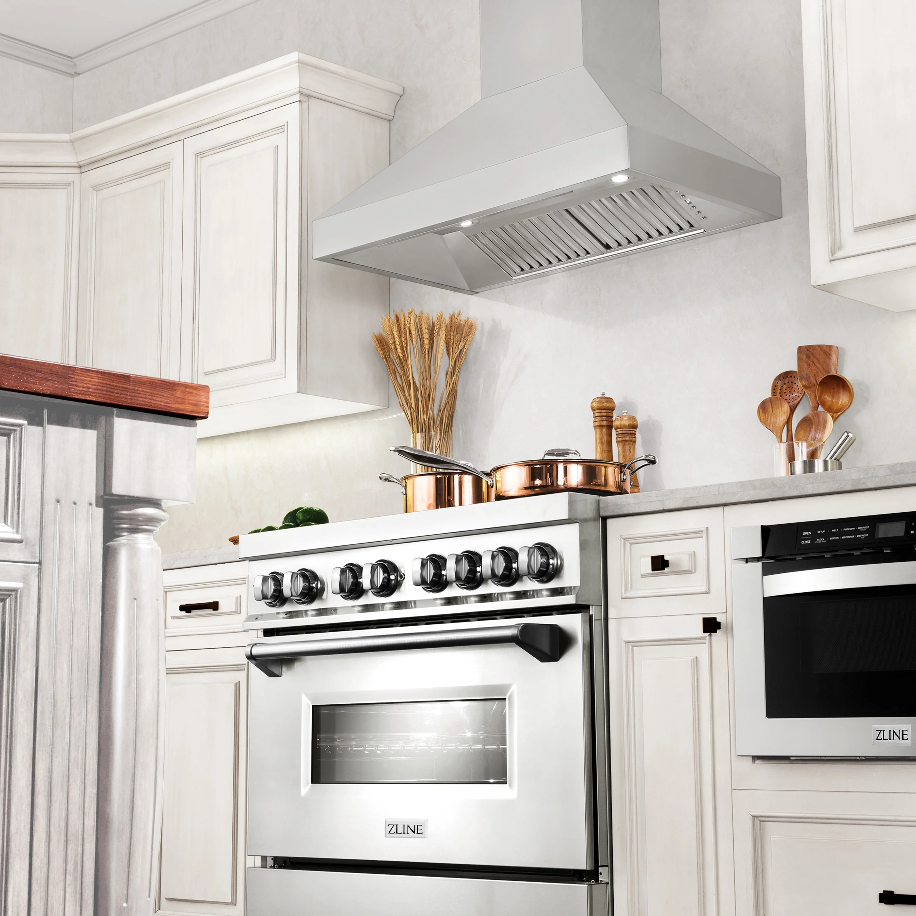 ZLINE 36" Professional Convertible Vent Wall Mount Range Hood in Stainless Steel (597-36) - Image 2