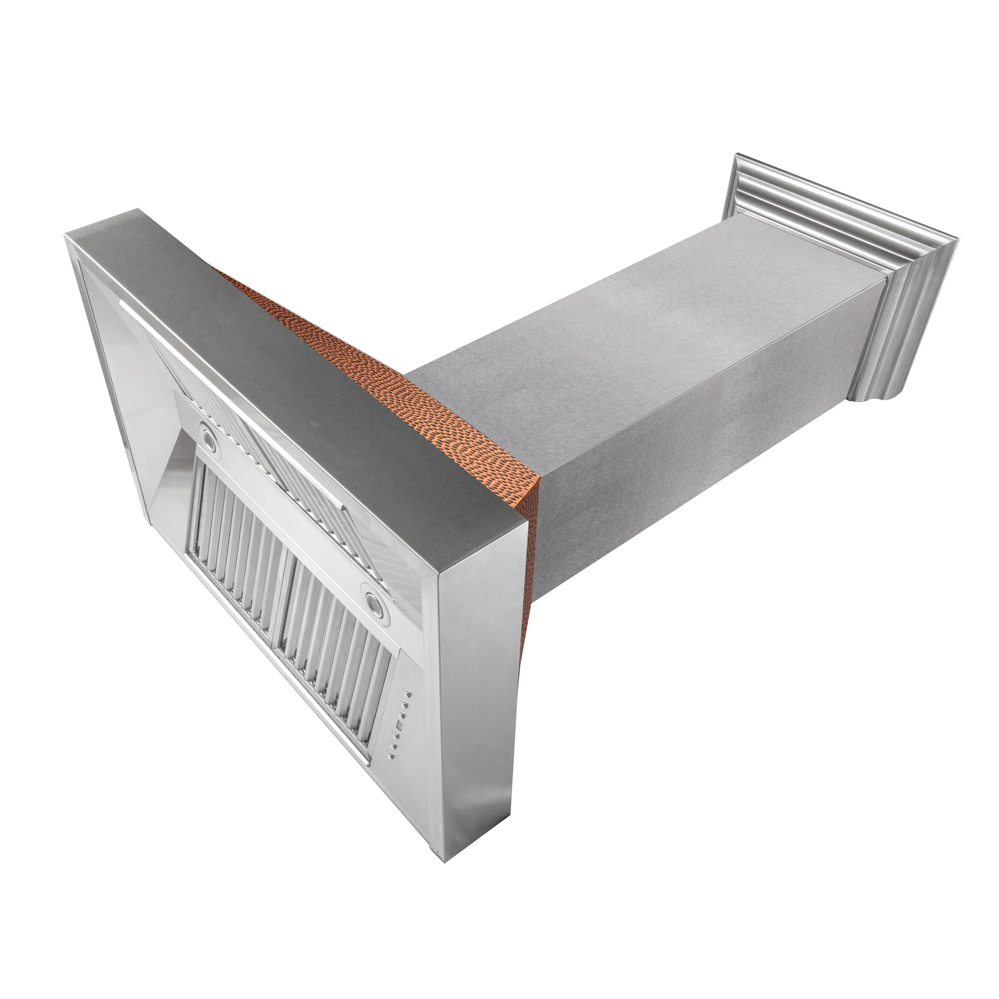 36" Ducted Fingerprint Resistant Stainless Steel Range Hood with Hand-Hammered Copper Shell (8654HH-36) - Image 5
