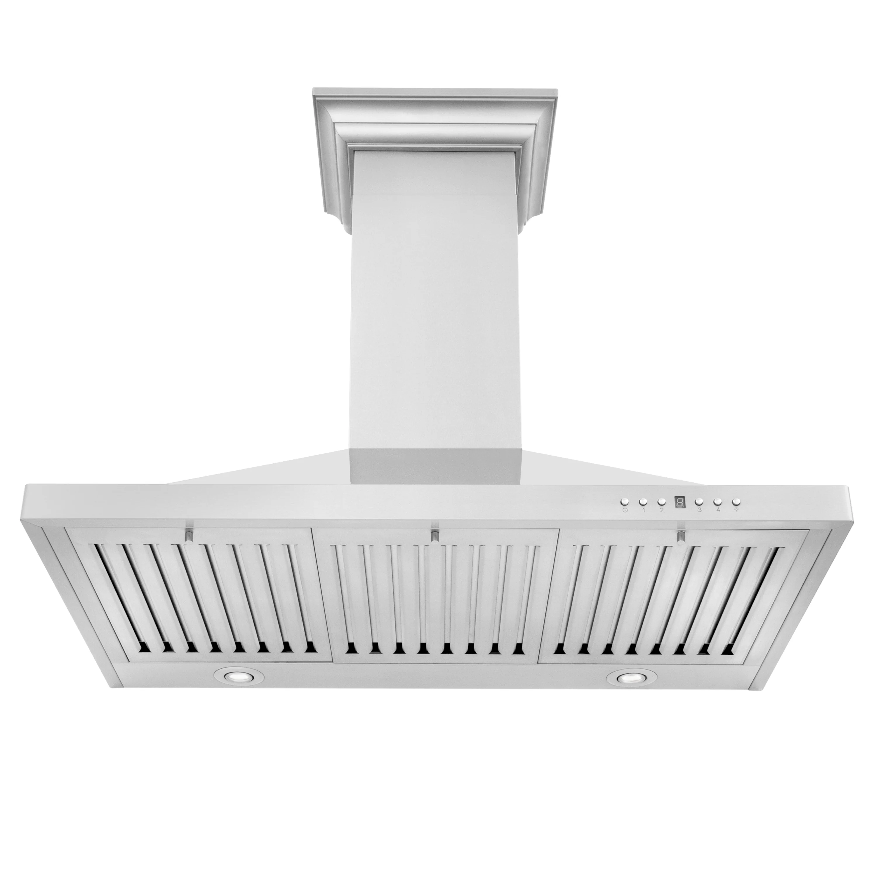 ZLINE 36" Convertible Vent Wall Mount Range Hood in Stainless Steel with Crown Molding (KBCRN-36) - Image 4