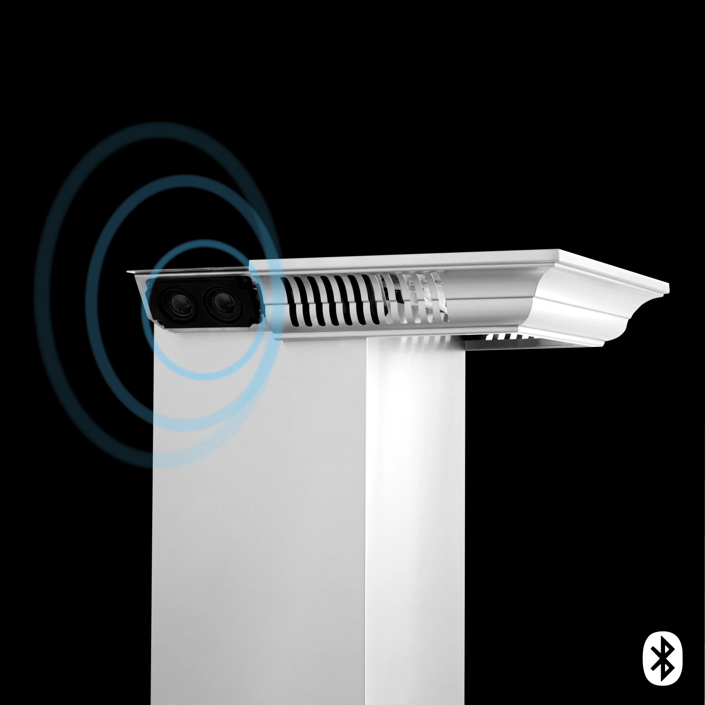36" ZLINE CrownSound™Ducted Vent Wall Mount Range Hood in Stainless Steel with Built-in Bluetooth Speakers (KL2CRN-BT-36) - Image 12