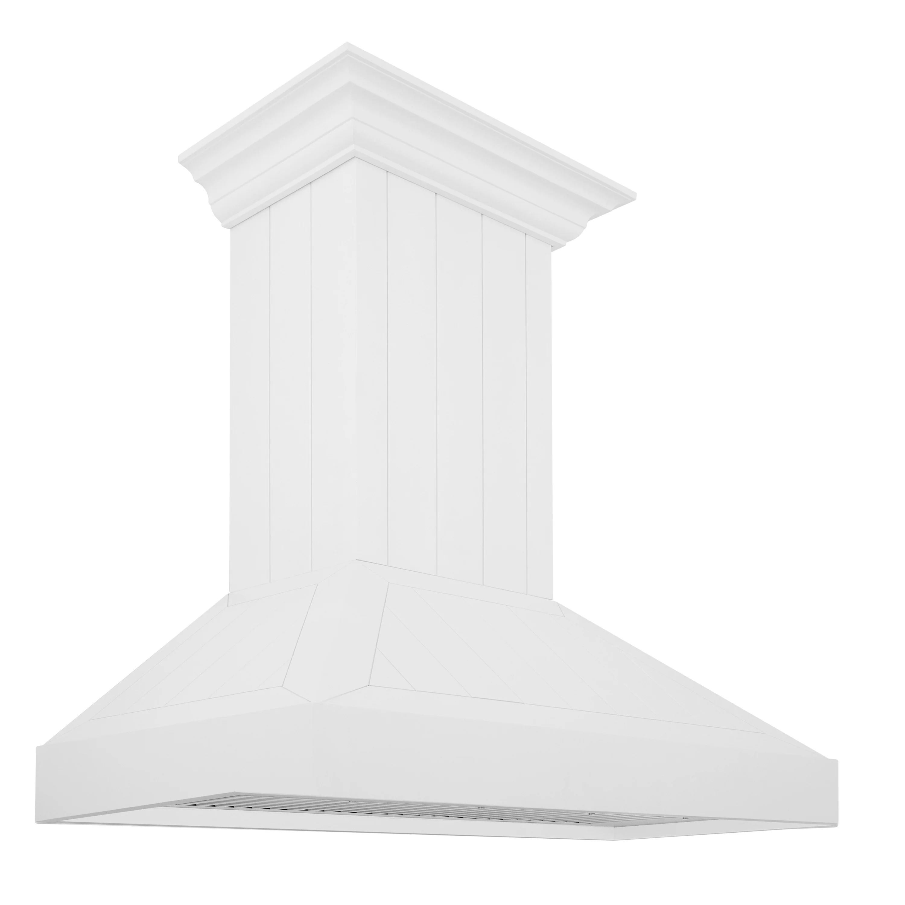 ZLINE 36 in. Wooden Wall Mount Range Hood in Shiplap Bright White Finish (KPWW-36) - Image 4