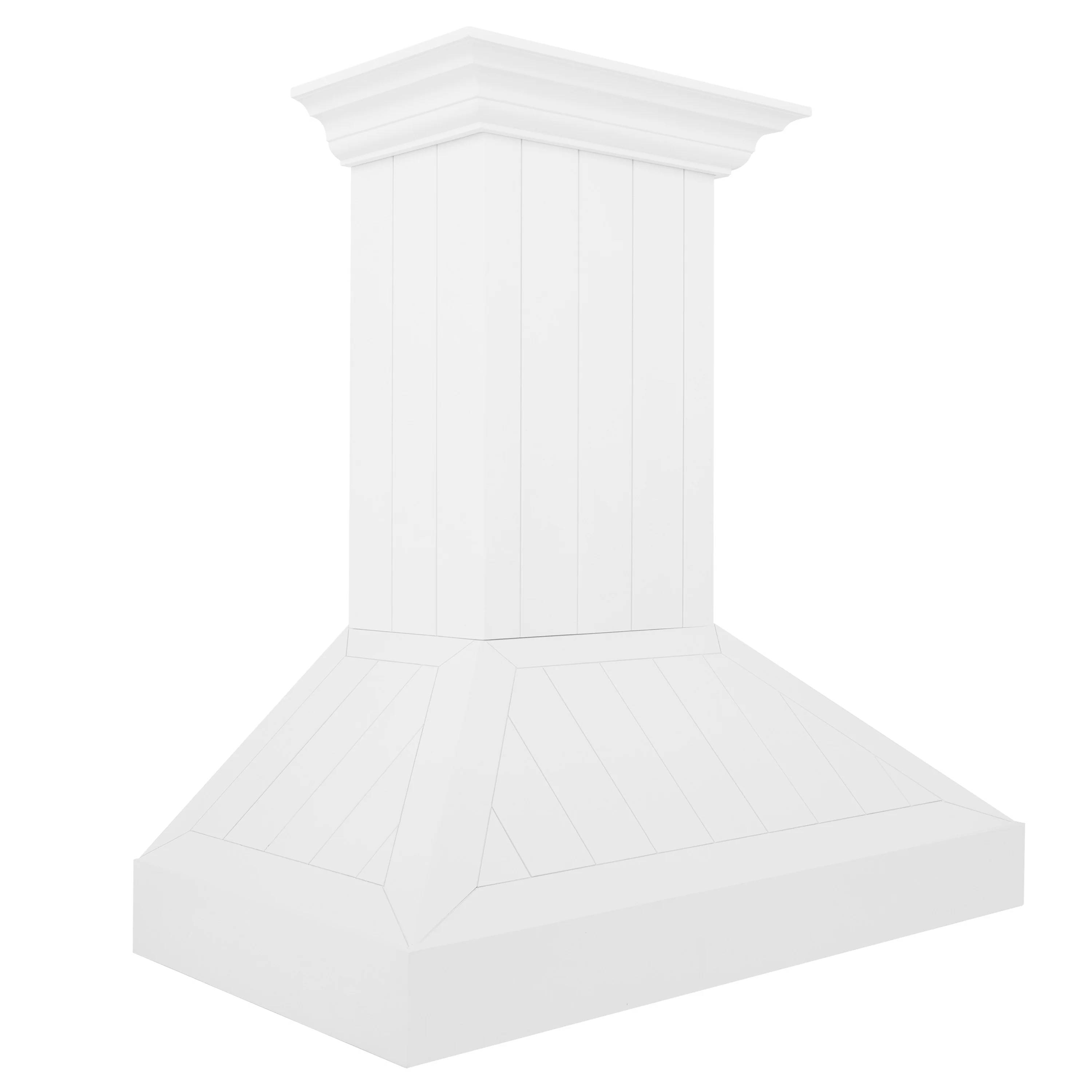 ZLINE 36 in. Wooden Wall Mount Range Hood in Shiplap Bright White Finish (KPWW-36) - Image 5