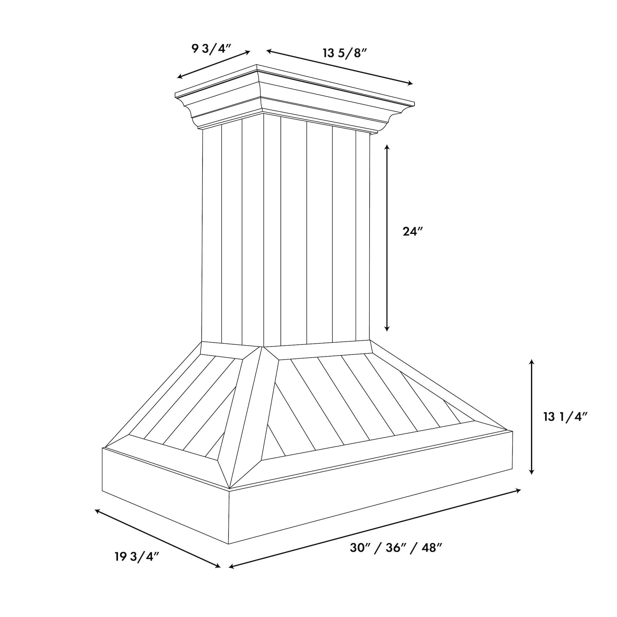 ZLINE 36 in. Wooden Wall Mount Range Hood in Shiplap Bright White Finish (KPWW-36) - Image 9