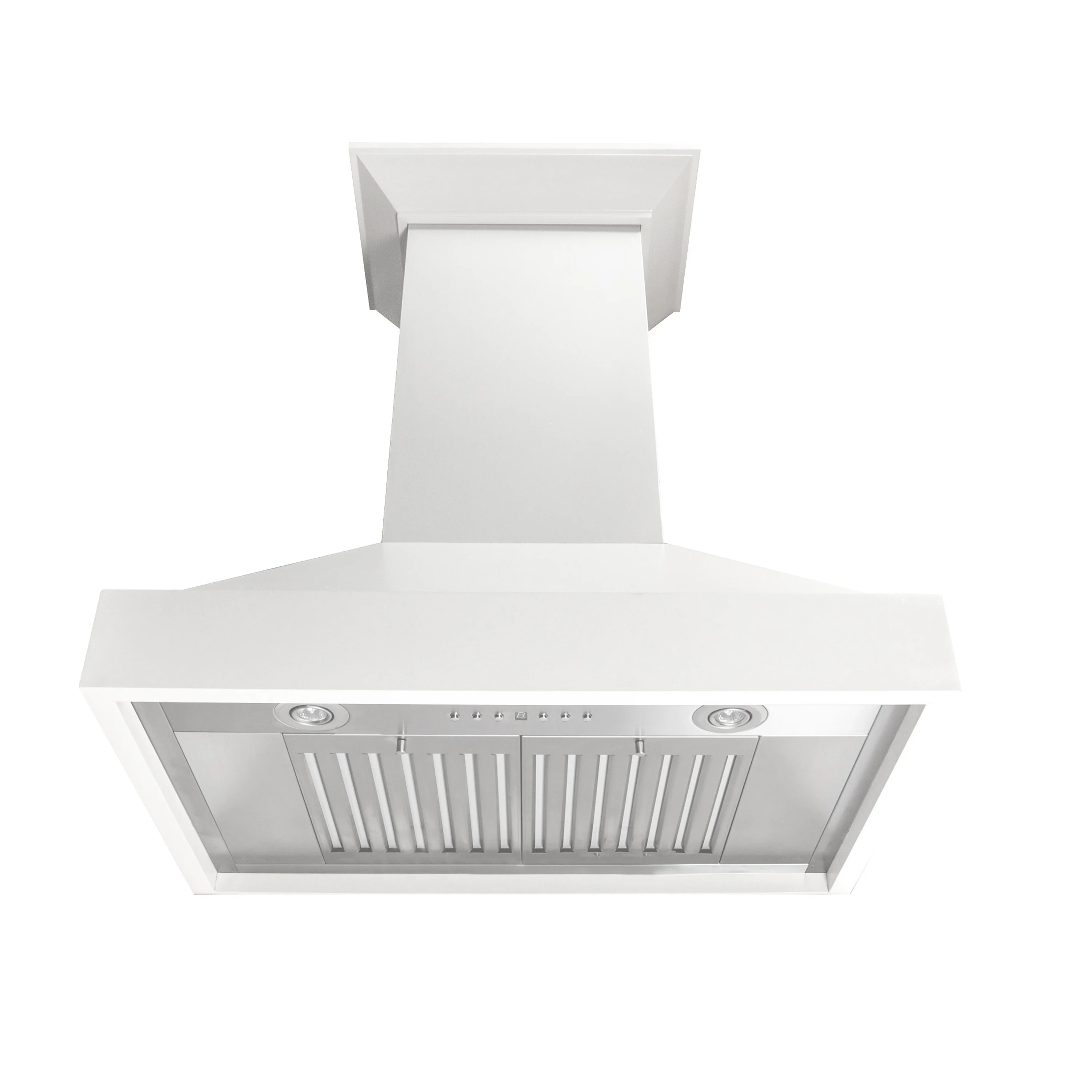 ZLINE 36 in. Wooden Wall Mount Range Hood in Smooth Bright White Finish (KBWW-36) - Image 4
