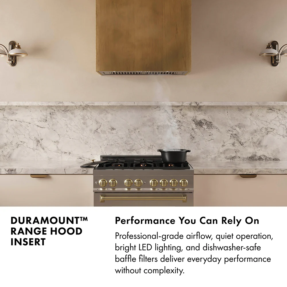 ZLINE 40 in. DuraMount™ Wall Mount Range Hood Insert in Stainless Steel (683-40) - Image 4