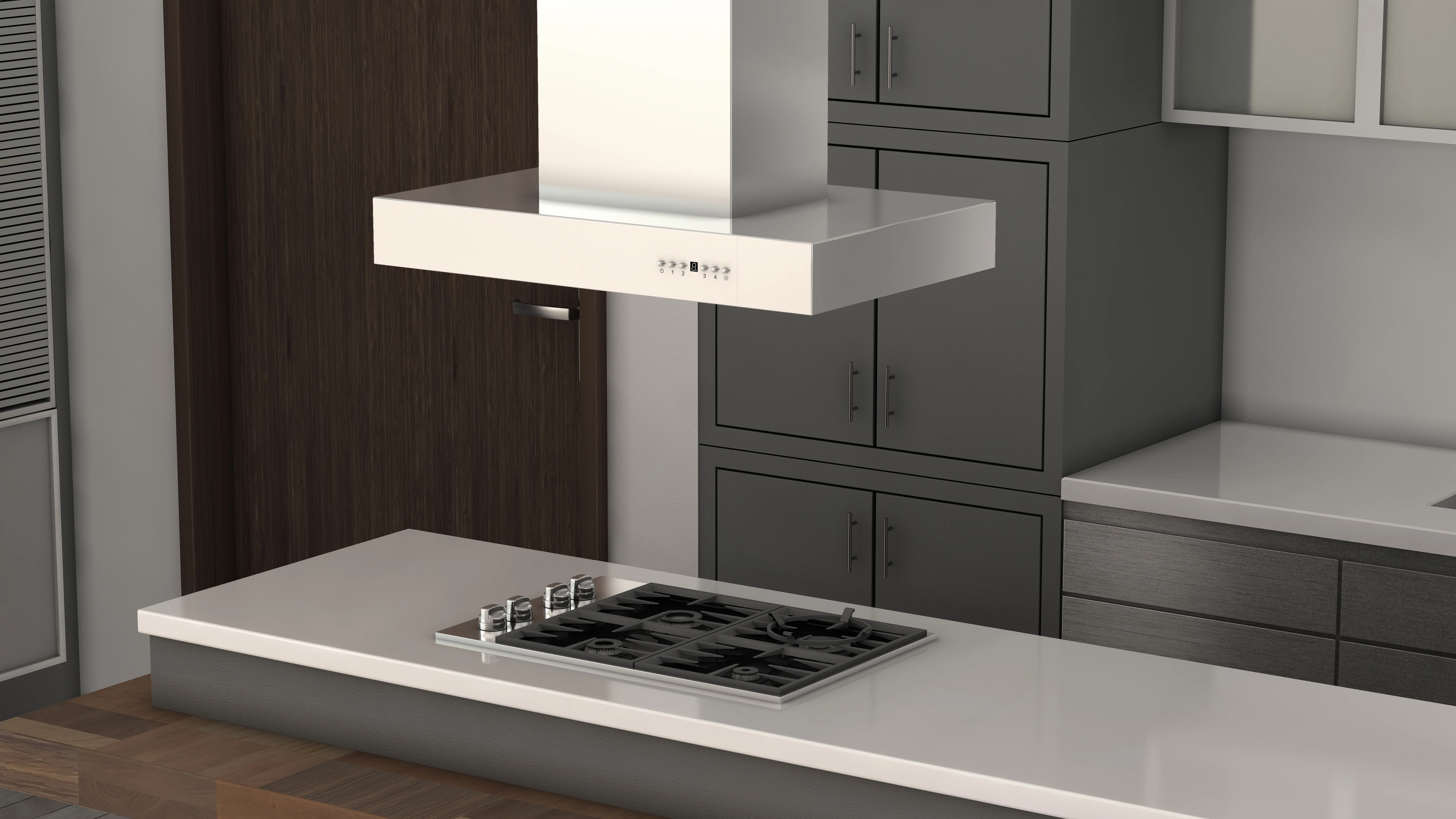 ZLINE 42" Ducted Professional Island Mount Range Hood in Stainless Steel (KECOMi-42) - Image 10