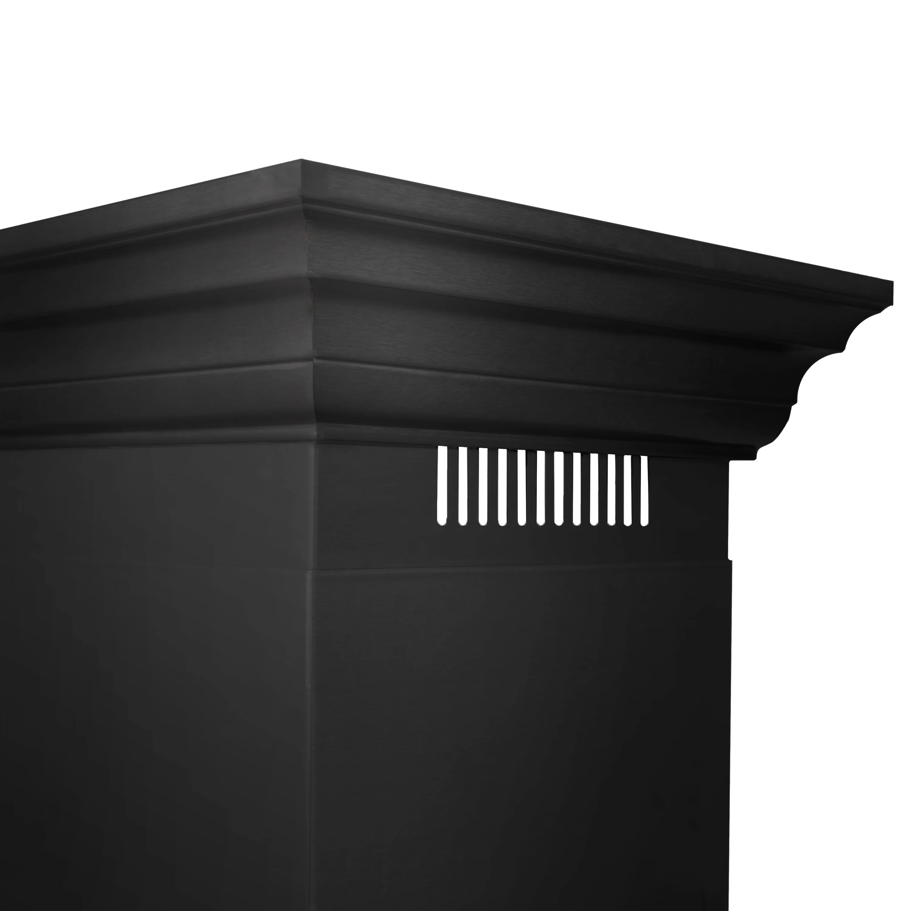 ZLINE 42" Convertible Vent Wall Mount Range Hood in Black Stainless Steel with Crown Molding (BSKBNCRN-42) - Image 8
