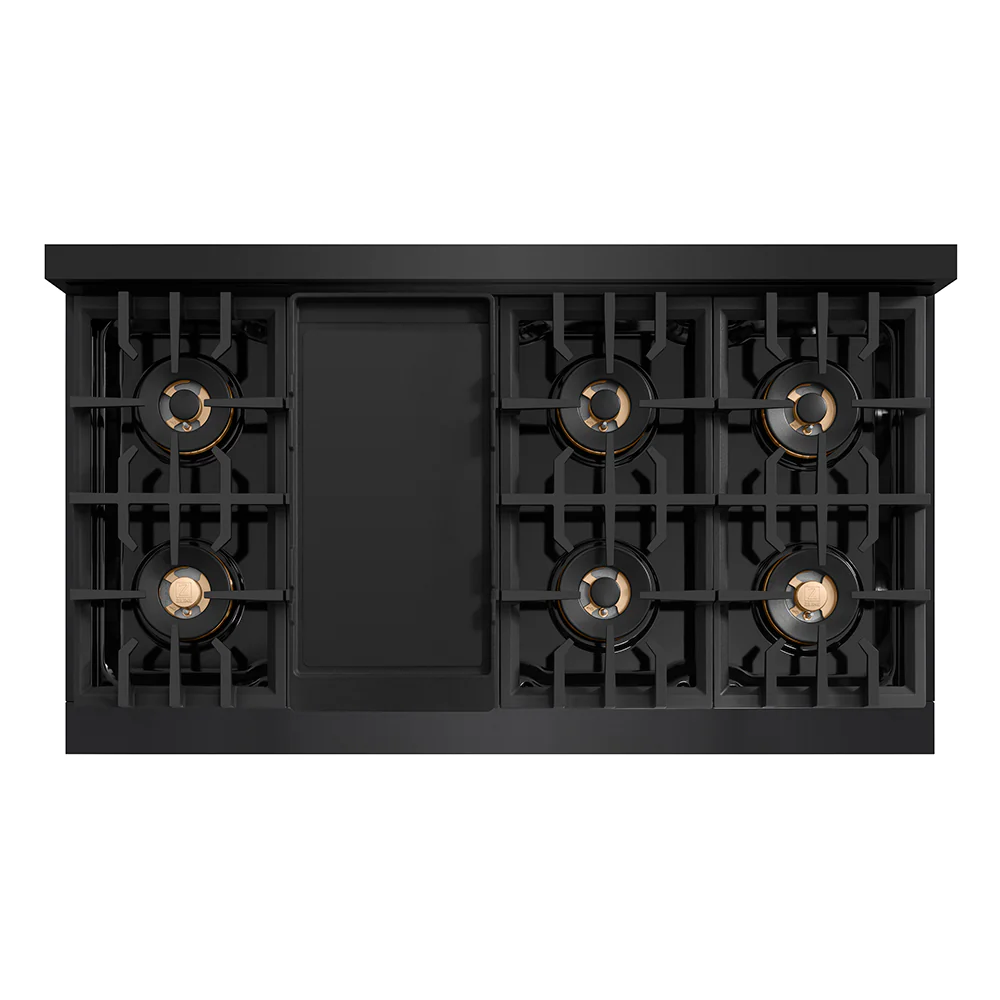 ZLINE 48 in. 6.7 cu. ft. Classic Dual Fuel Range with 8 Burner DuoPro™ Cooktop and Dual Ovens in Black Stainless Steel (PCDRB-48) - Image 12