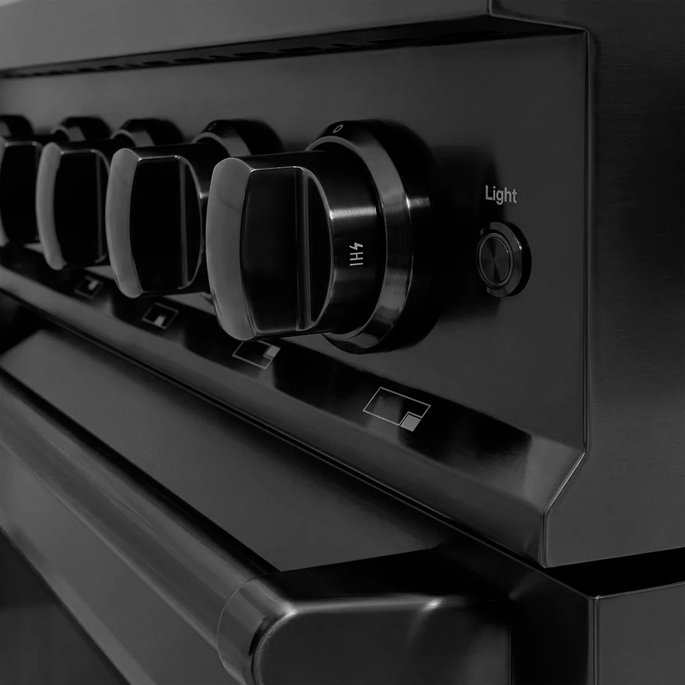 ZLINE 48 in. 6.7 cu. ft. Classic Dual Fuel Range with 8 Burner DuoPro™ Cooktop and Dual Ovens in Black Stainless Steel (PCDRB-48) - Image 16