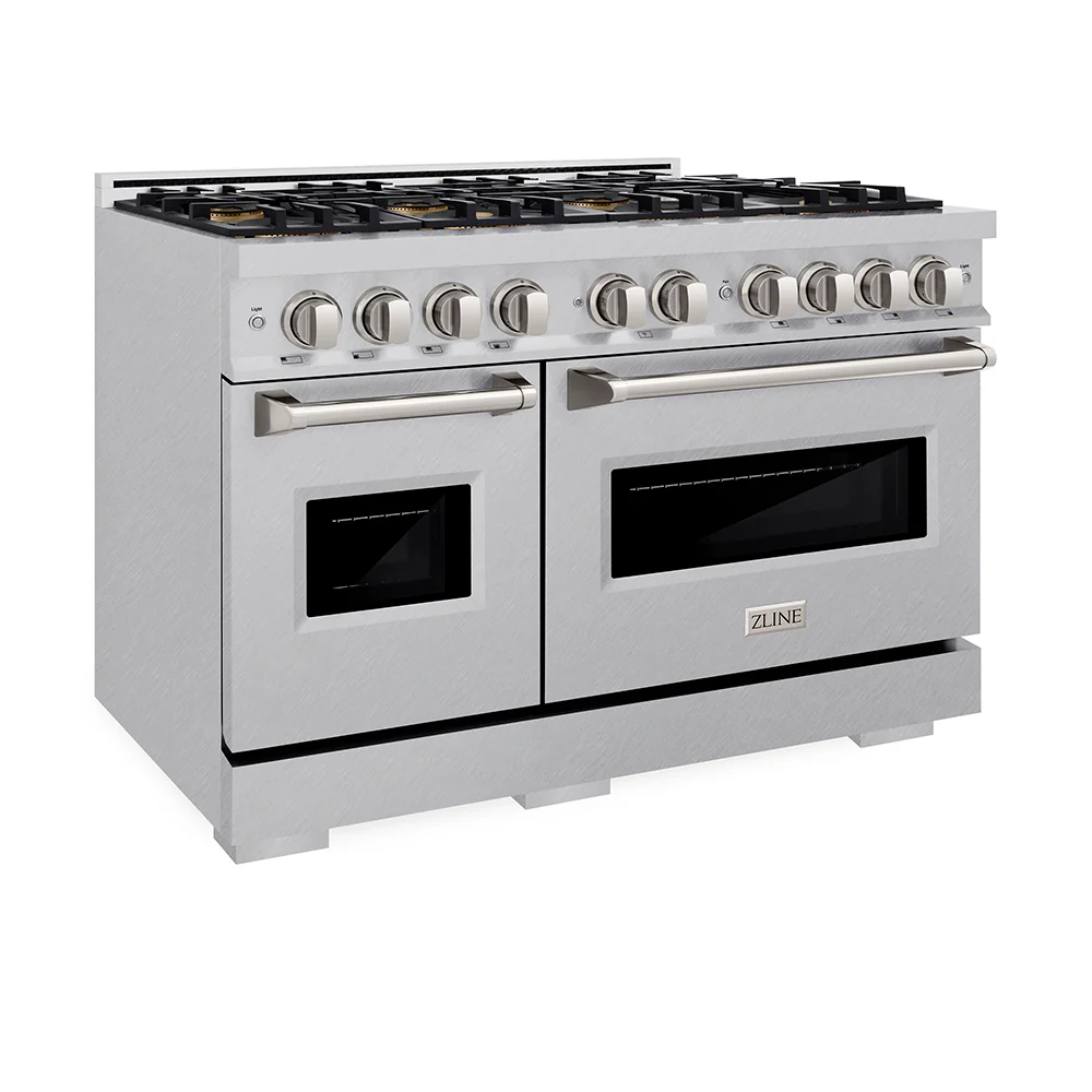 ZLINE 48 in. 6.7 cu. ft. Classic Dual Fuel Range with 8 Burner DuoPro™ Cooktop and Dual Ovens in Satin Stainless Steel (PCDRS-48) - Image 10