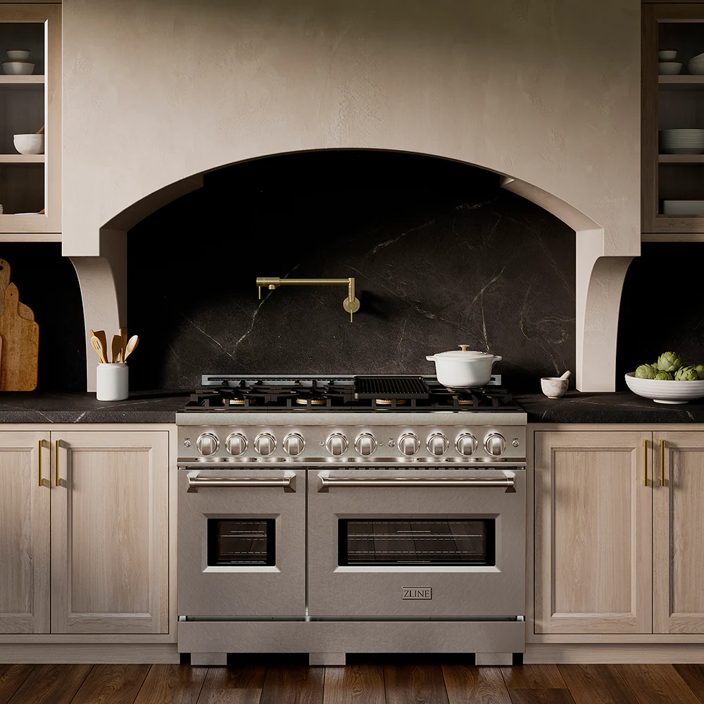 ZLINE 48 in. 6.7 cu. ft. Classic Dual Fuel Range with 8 Burner DuoPro™ Cooktop and Dual Ovens in Satin Stainless Steel (PCDRS-48) - Image 24